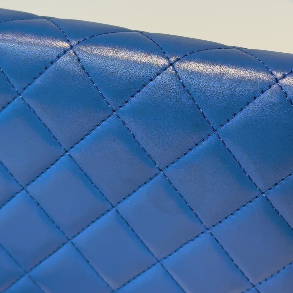 Chanel Lambskin Wallet On Chain Boy Blue - Queen May