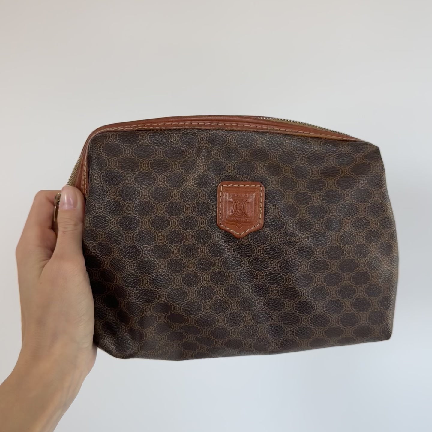 Vintage Celine Triomphe Toiletry Pouch - Queen May