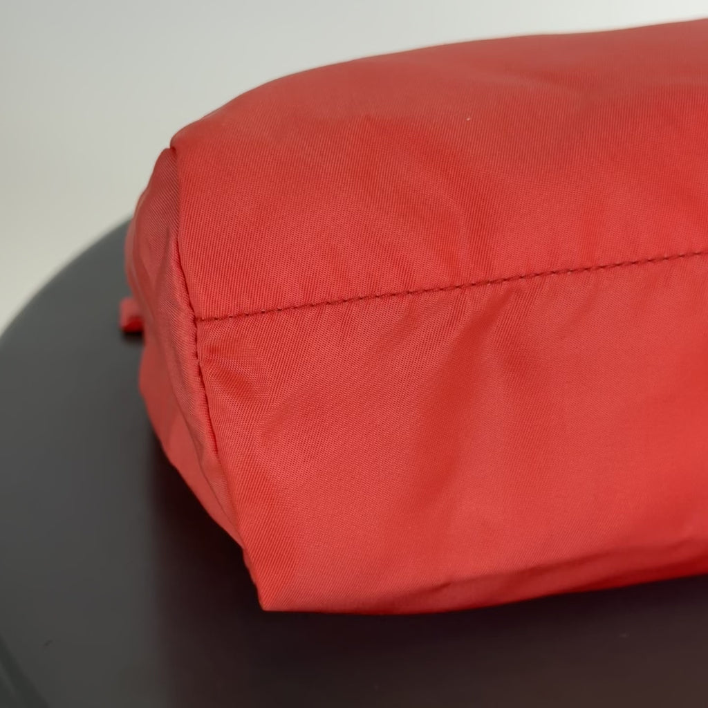 Prada Nylon Orange Cosmetic Pouch - Queen May