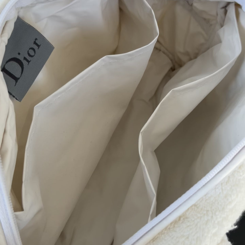 Christian Dior J'Adore Terry Cloth Mini Bowler Bag Blue - Queen May