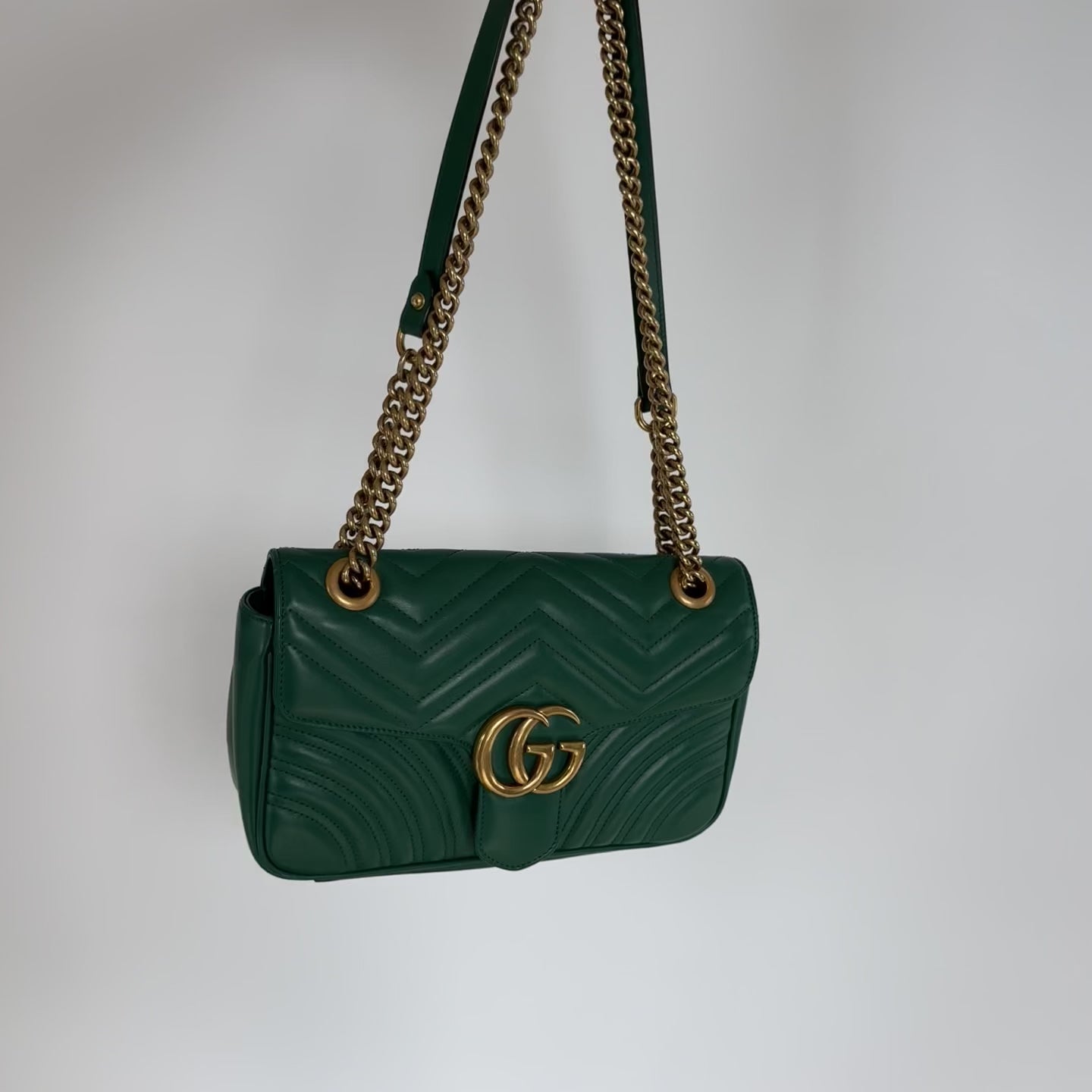 Gucci Double G Marmont Medium Green - Queen May