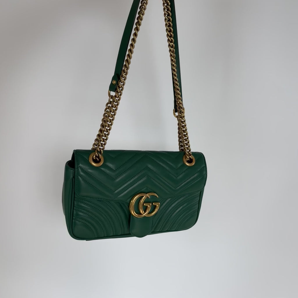 Gucci Double G Marmont Medium Green - Queen May