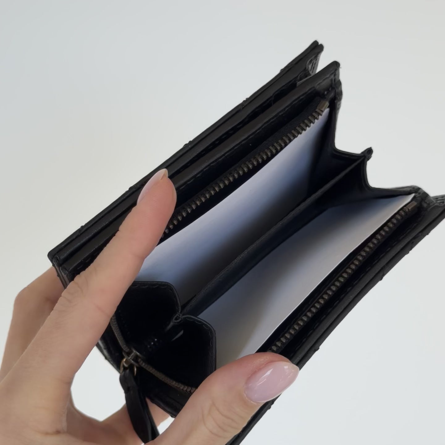 Gucci GG Marmont Card Case Wallet Black Leather - Queen May