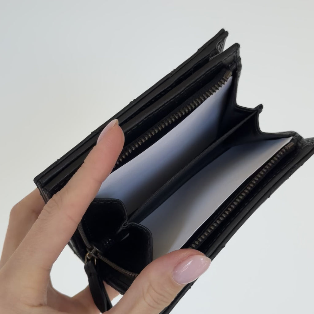 Gucci GG Marmont Card Case Wallet Black Leather - Queen May