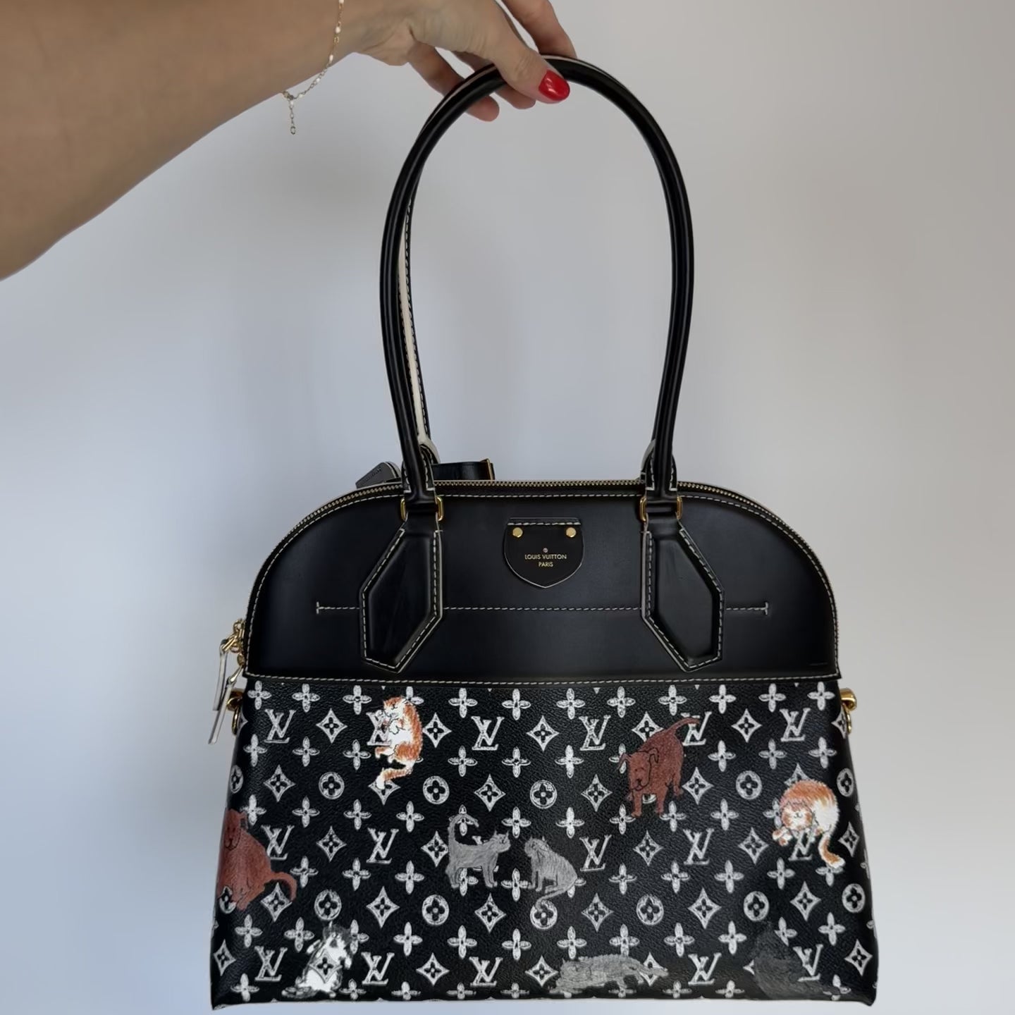 Limited Edition Louis Vuitton Grace Coddington Catogram Alma Souple Bag - Queen May