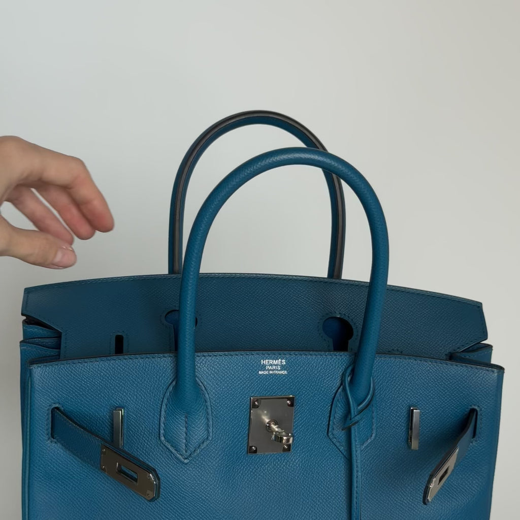 Hermes Birkin 30 Epsom Blue Izmir 2013 - Queen May
