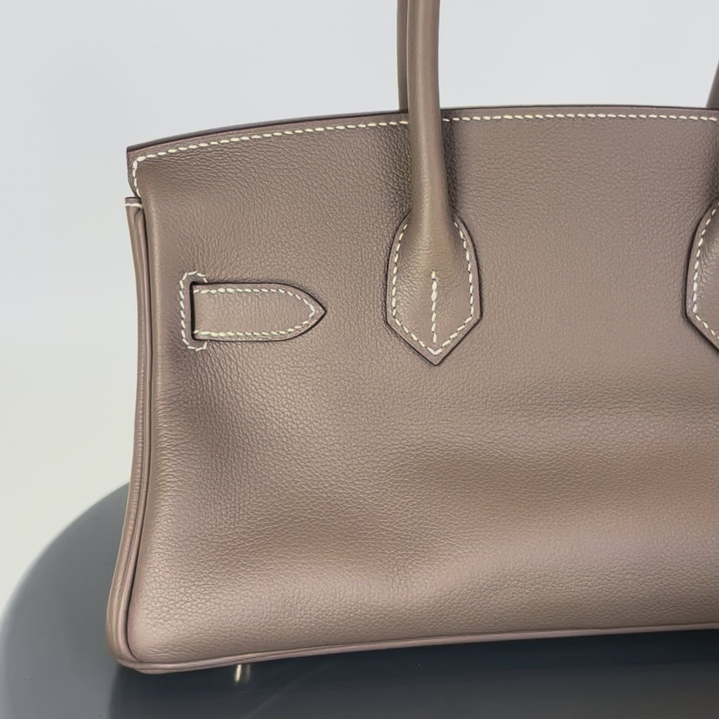 Hermes Evercolor Shoulder Birkin Light 29 Etoupe / Gold Hardware - Queen May