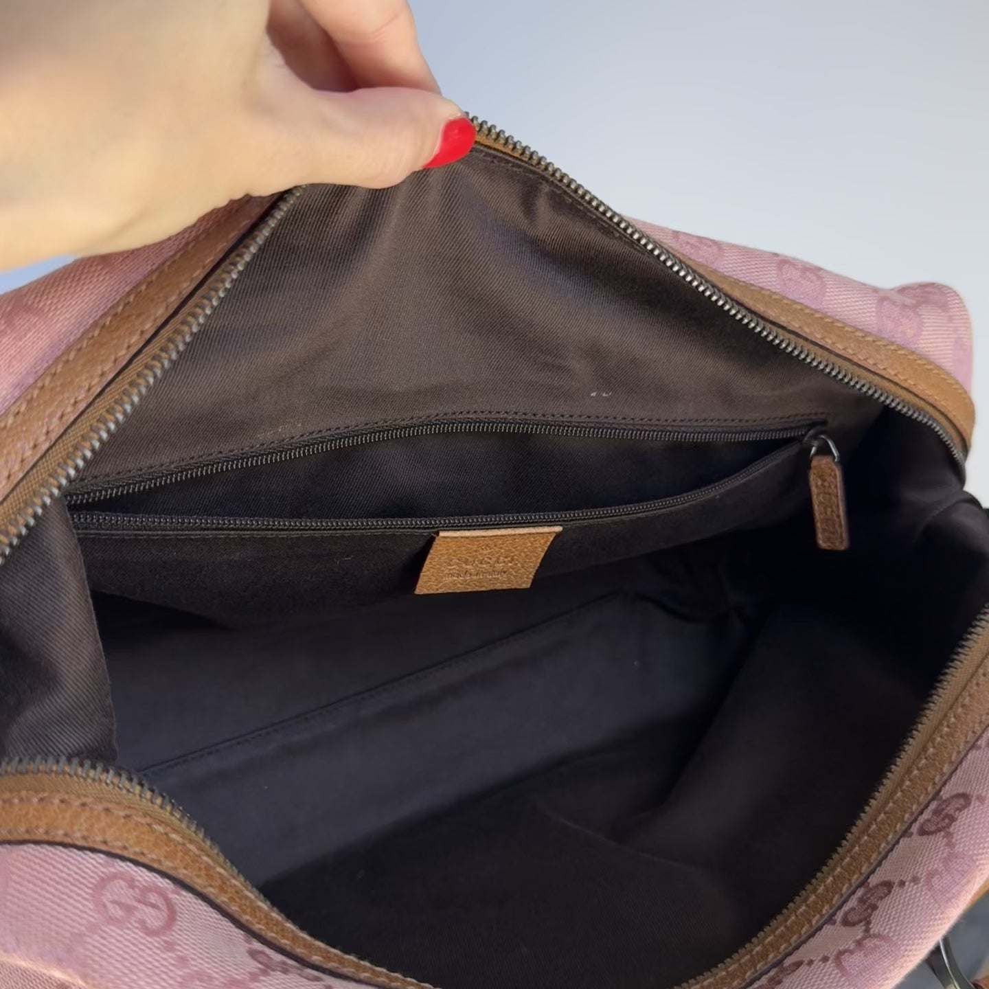 Gucci Canvas Boston Bag - Queen May