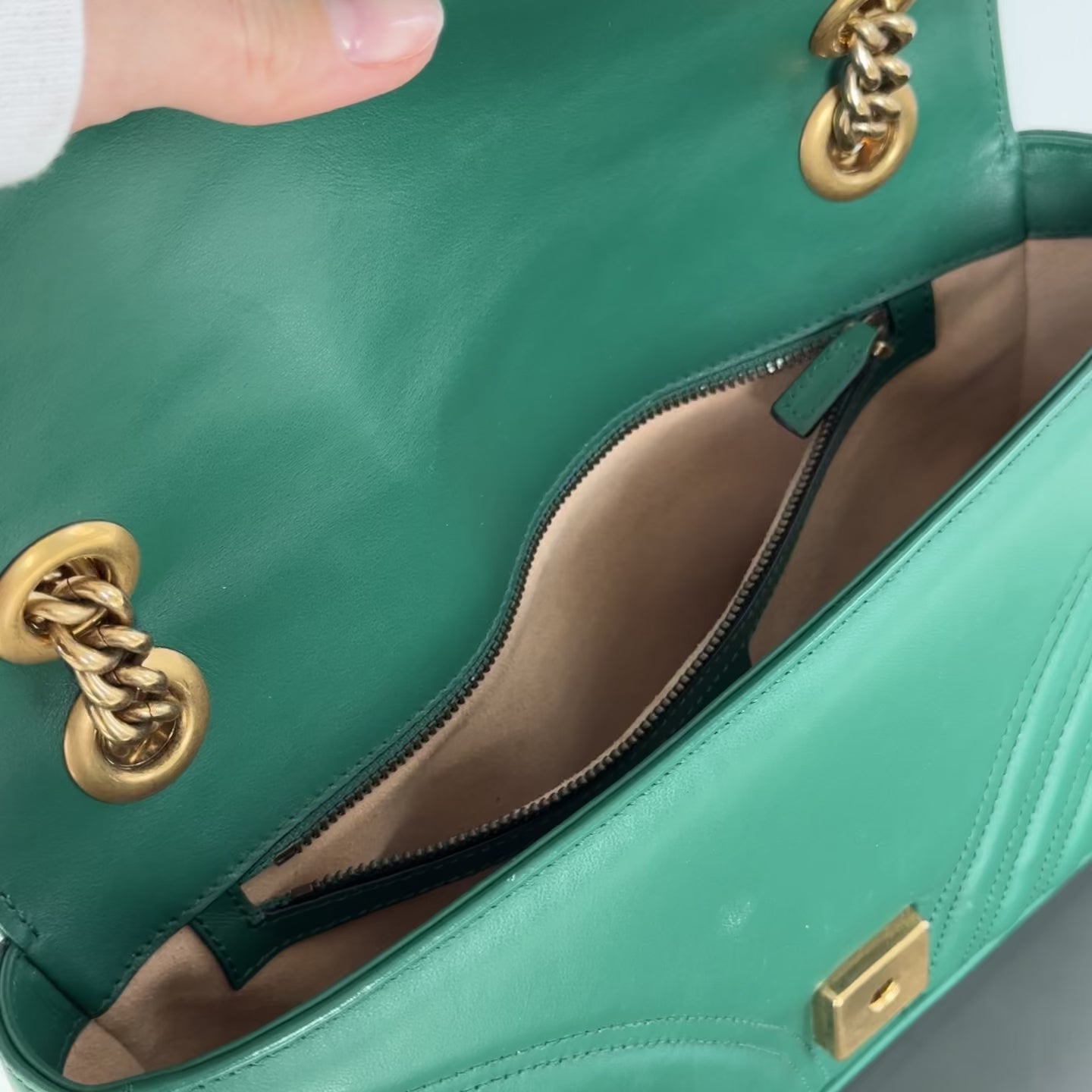 Gucci Double G Marmont Medium Green - Queen May