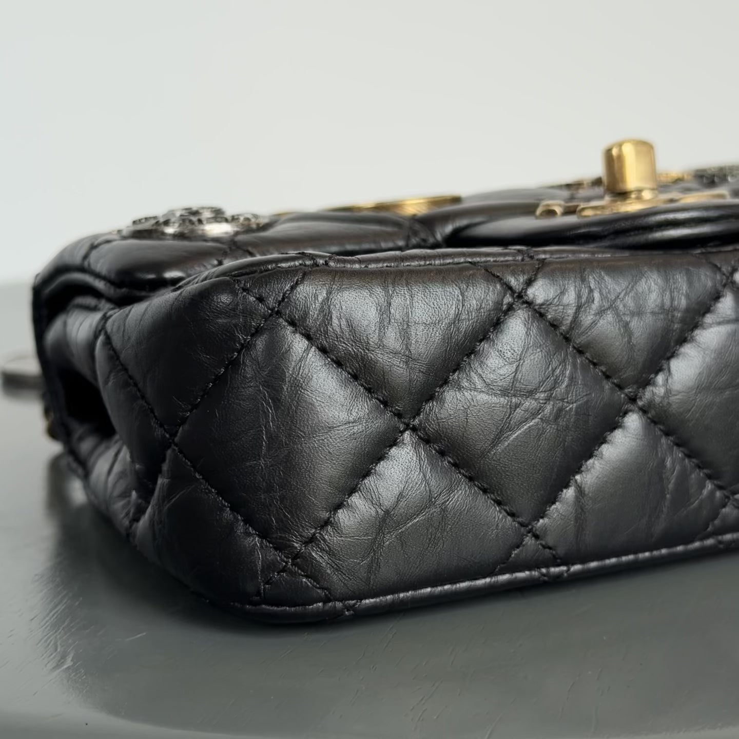 Limited Edition Chanel 2015 Calfskin Paris Dubai Coin Collector Extra Mini Flap Bag - Queen May