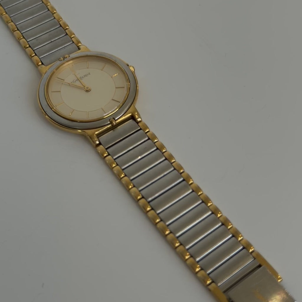 Vintage Yves Saint Laurent Two Tone Watch - Queen May