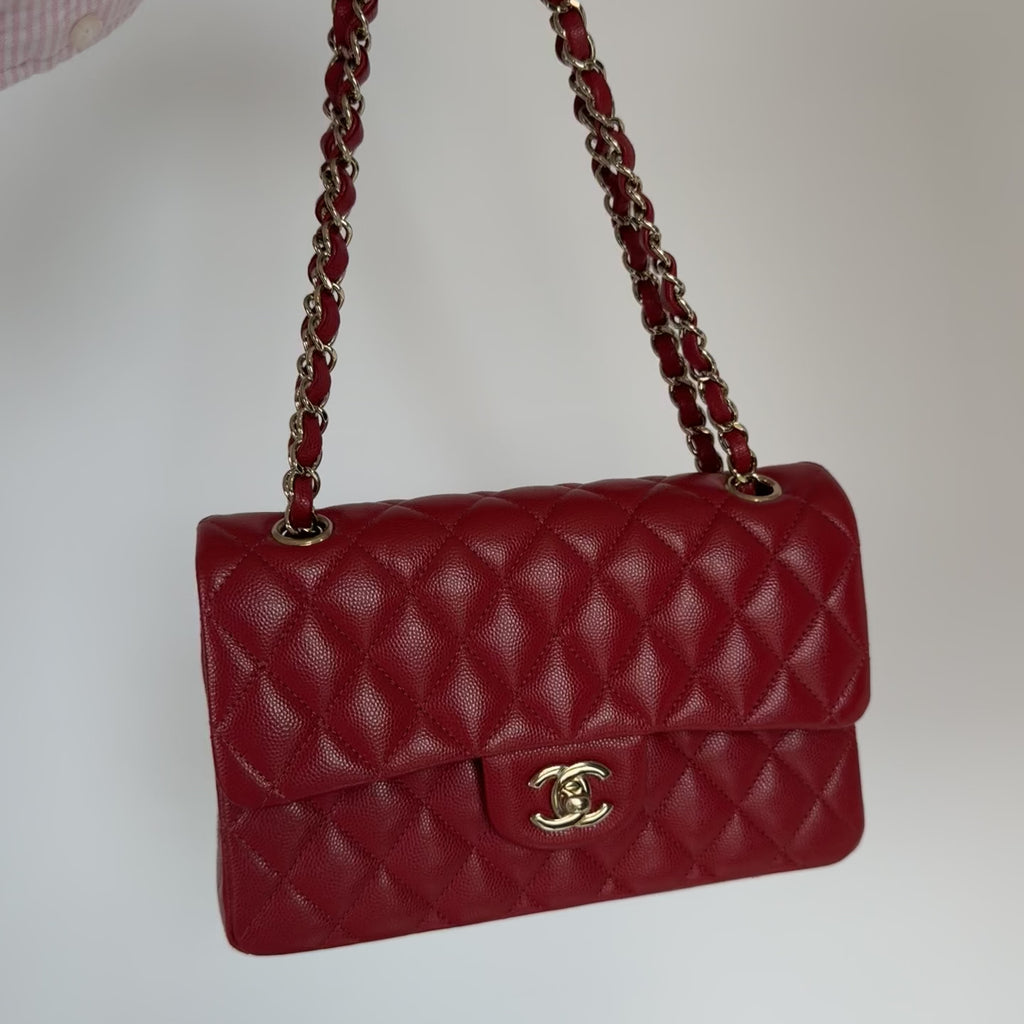 Chanel Caviar Red Small Double Flap - Queen May