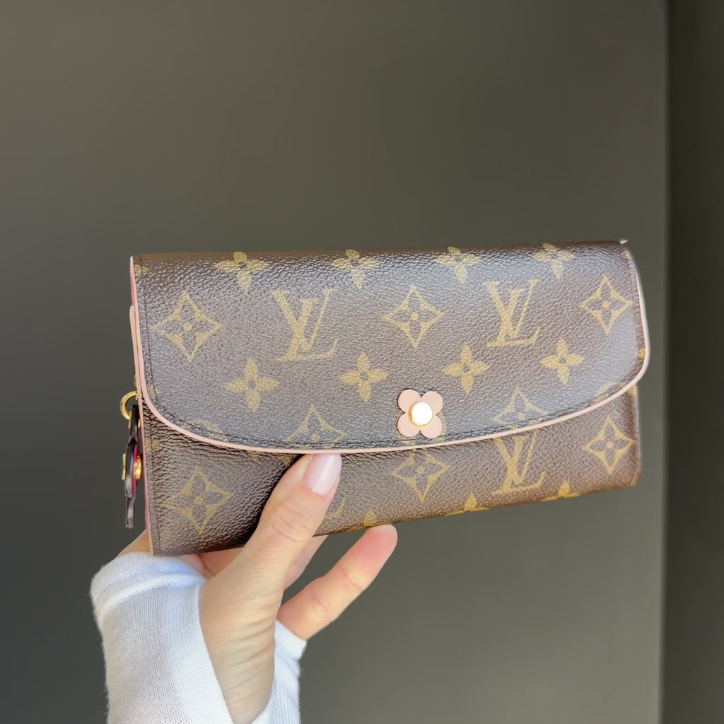 Louis Vuitton Monogram Bloom Flower Emilie Wallet Fuchsia - Queen May