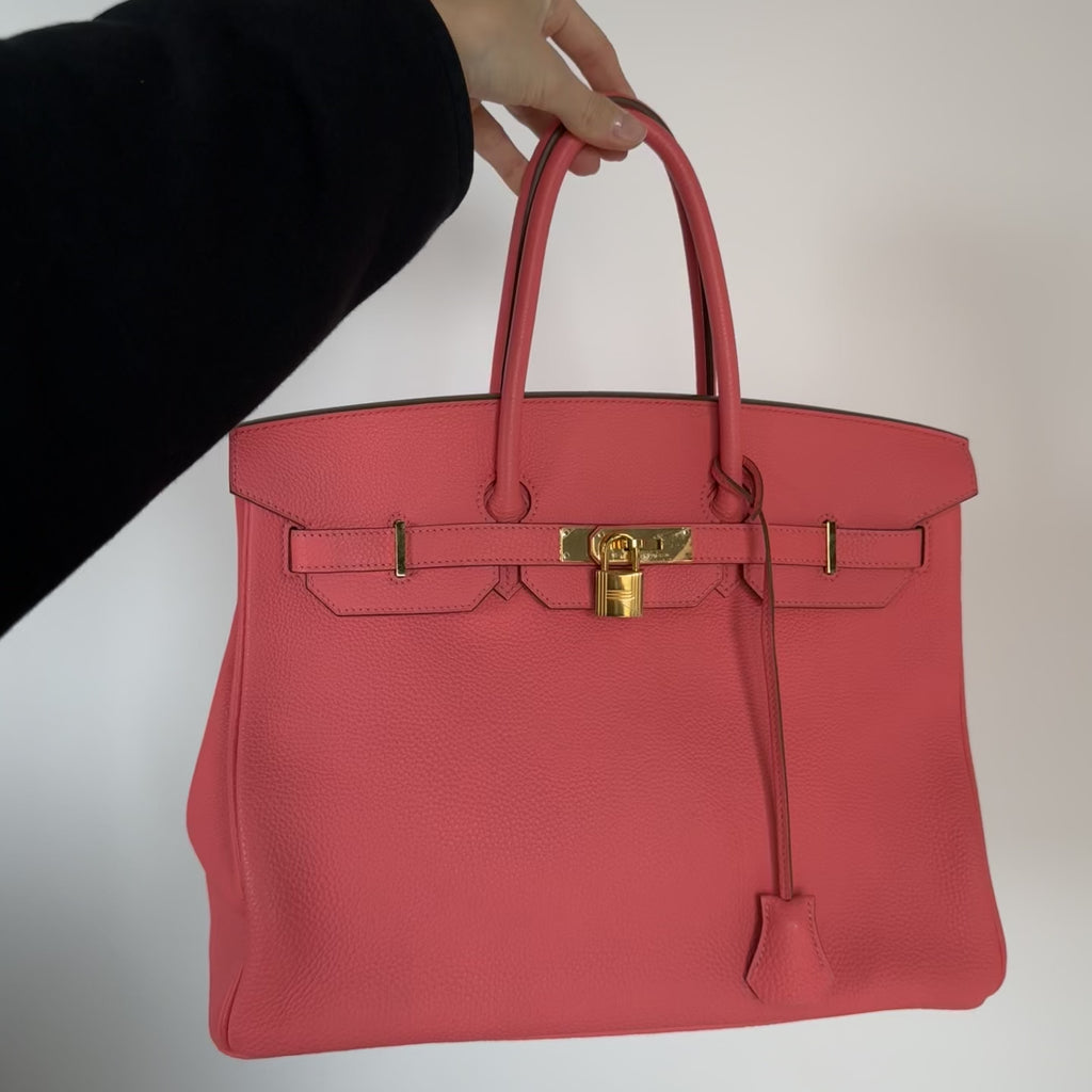 Hermes Birkin 35 Togo Rose Azalee Leather - Queen May