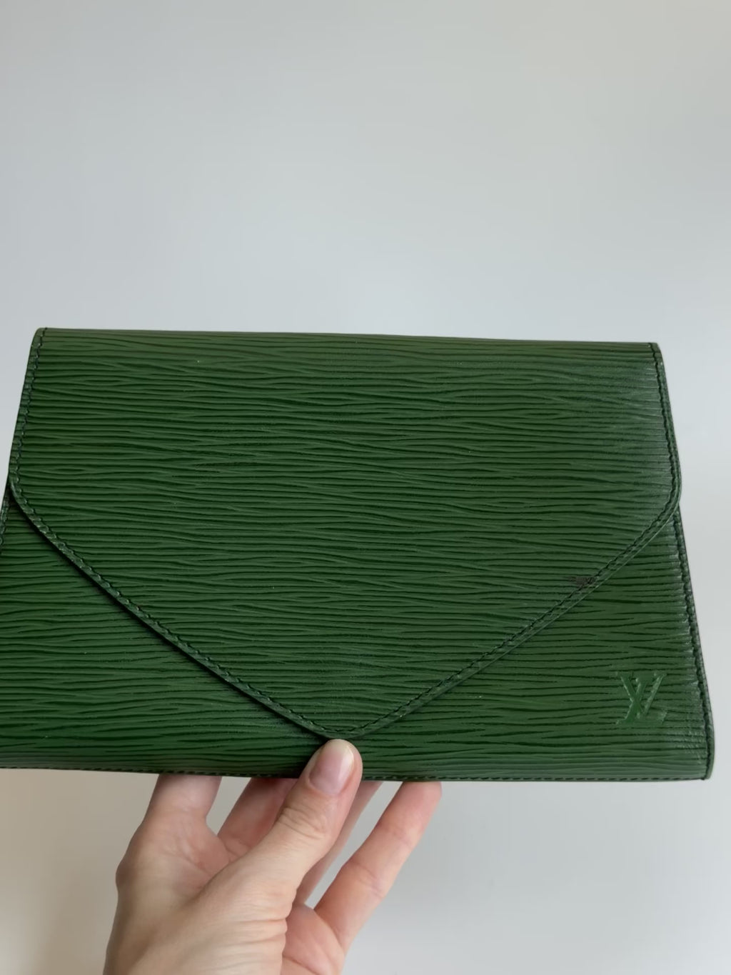 Louis Vuitton Green Epi Leather Pochette - Queen May