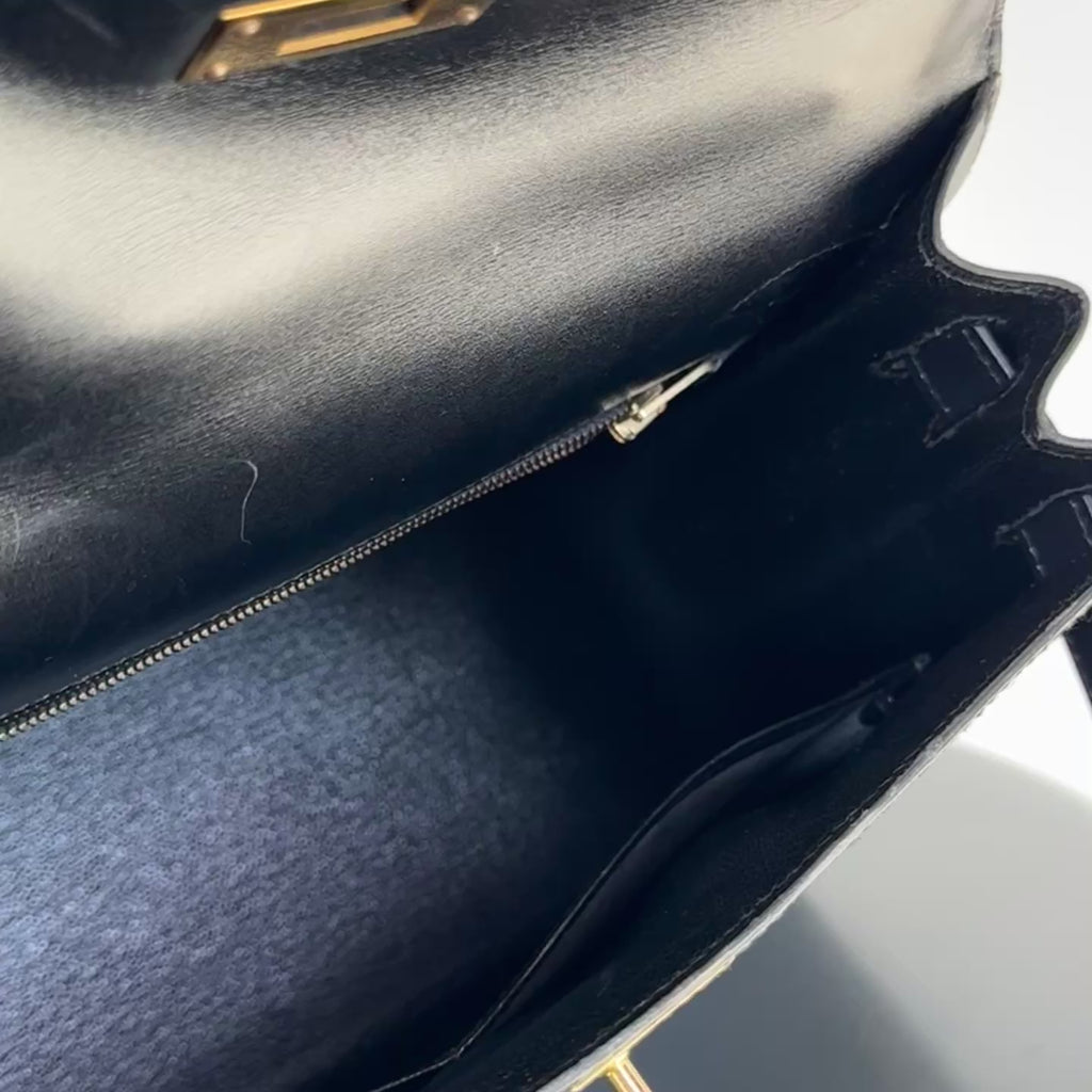 Hermes Black Box Kelly 28 Sellier Bag - Queen May