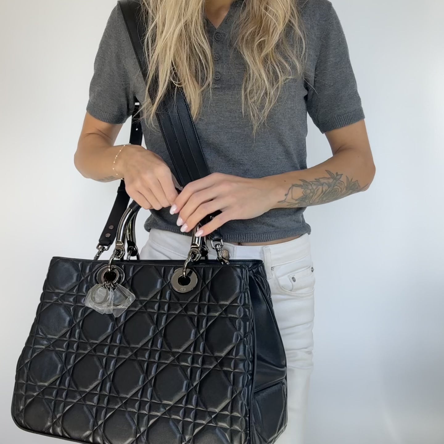 Christian Dior Lady 95.22 Bag Cannage Embossed Leather Large - Queen May