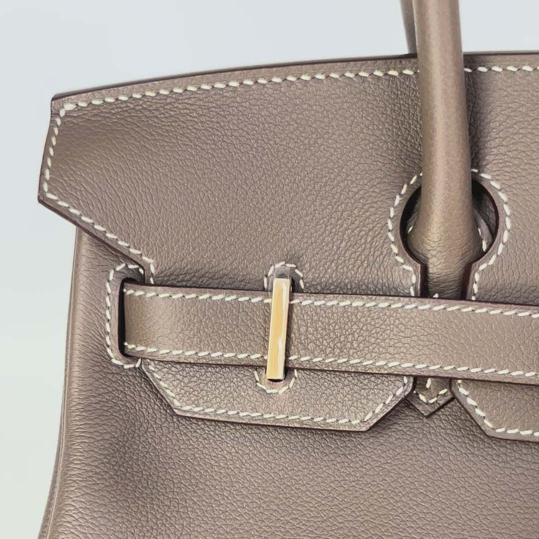 Hermes Evercolor Shoulder Birkin Light 29 Etoupe / Gold Hardware - Queen May