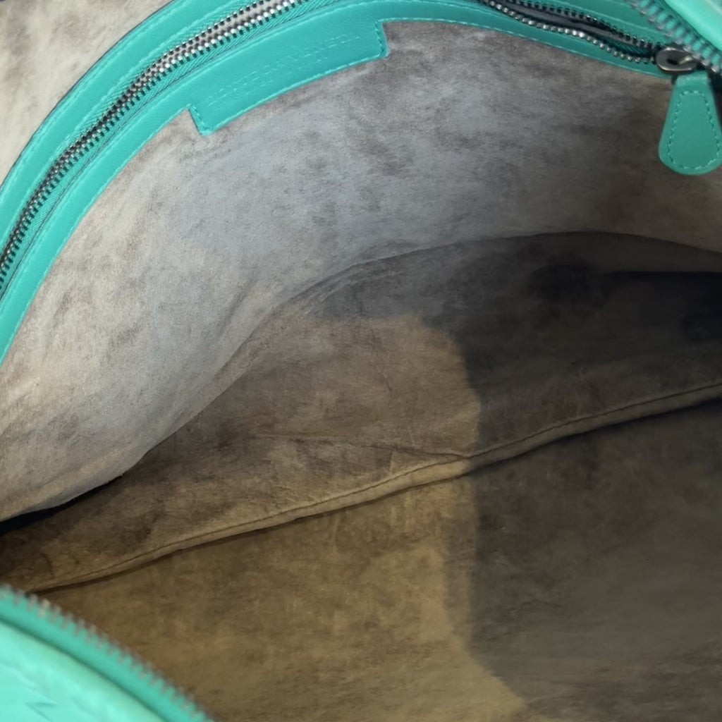 Bottega Veneta Intrecciato Hobo Teal Large - Queen May