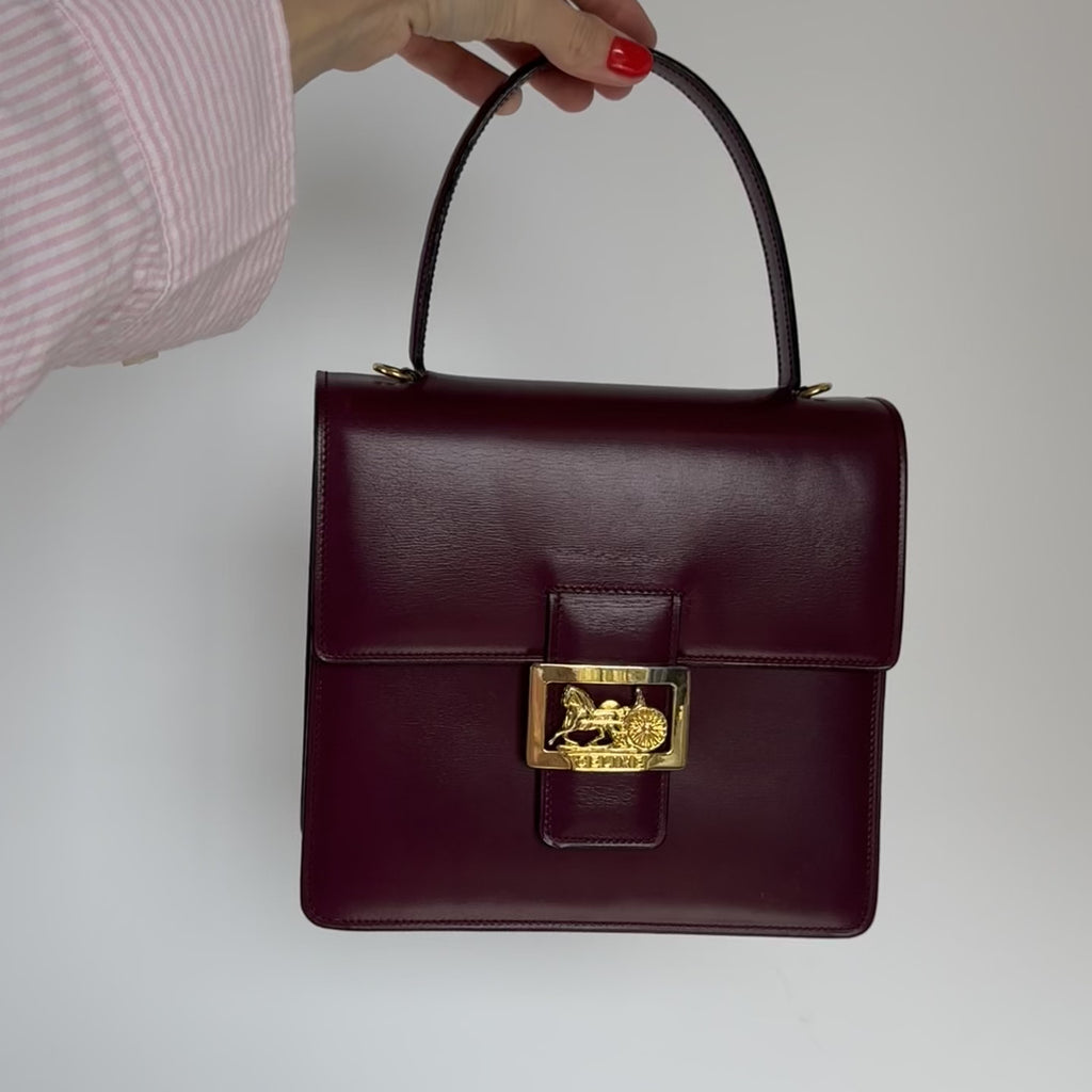 Rare Celine Box Calf Top Handle Bag - Queen May