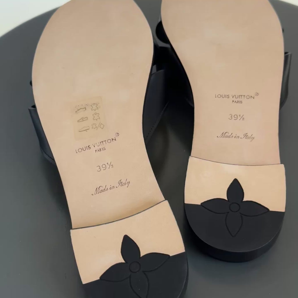 Louis Vuitton Black LV Sandals - Queen May