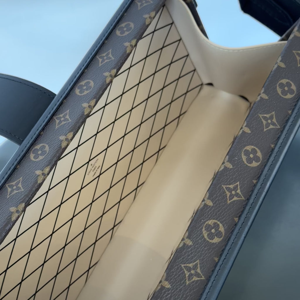 Louis Vuitton Limited Edition Runway Monogram Canvas Petite Malle East West Gold Hardware 2022 - Queen May