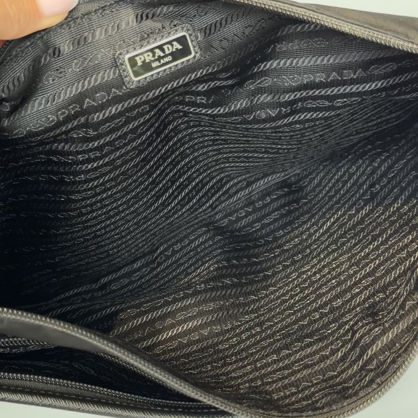 Prada Nylon Tessuto Pouch Clutch - Queen May