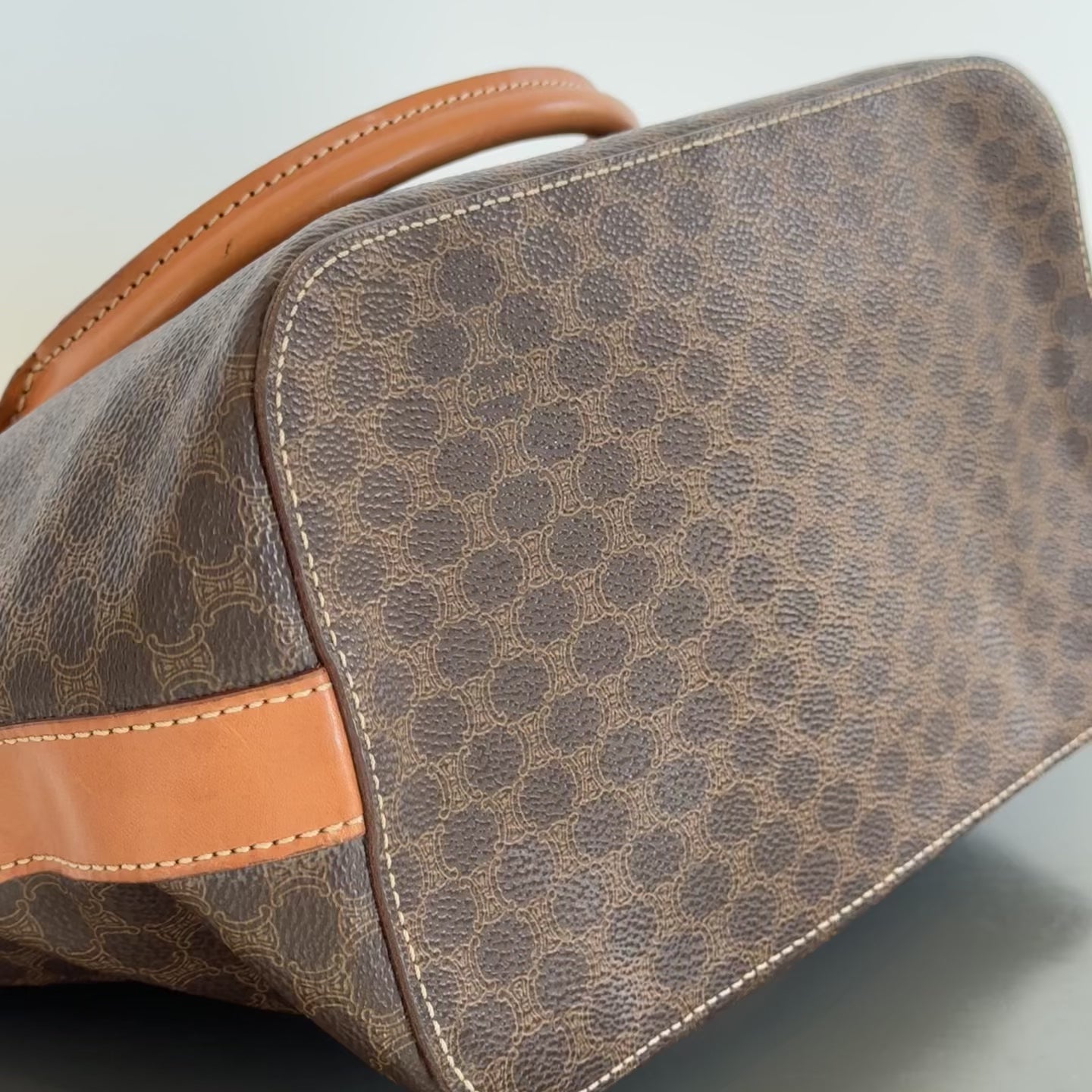 Vintage Celine Macadam Top Handle Strap Bag - Queen May