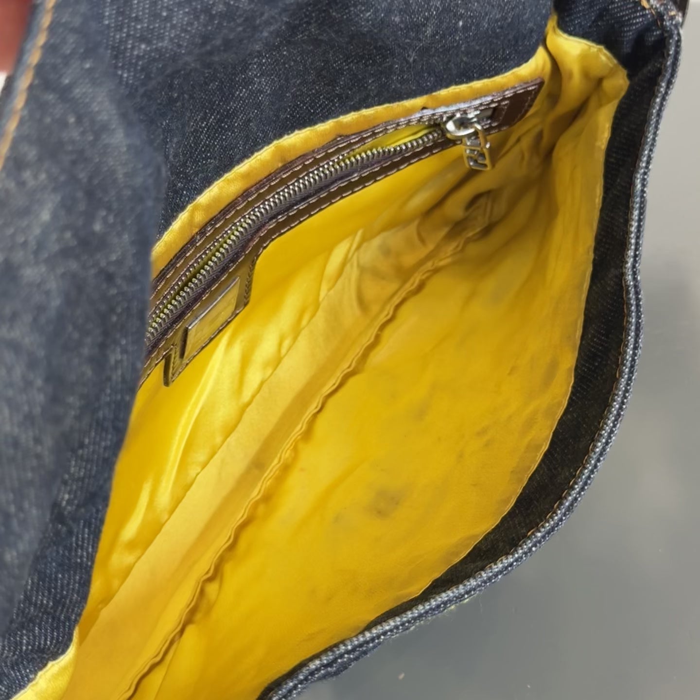 Fendi Denim Floral Baguette - Queen May