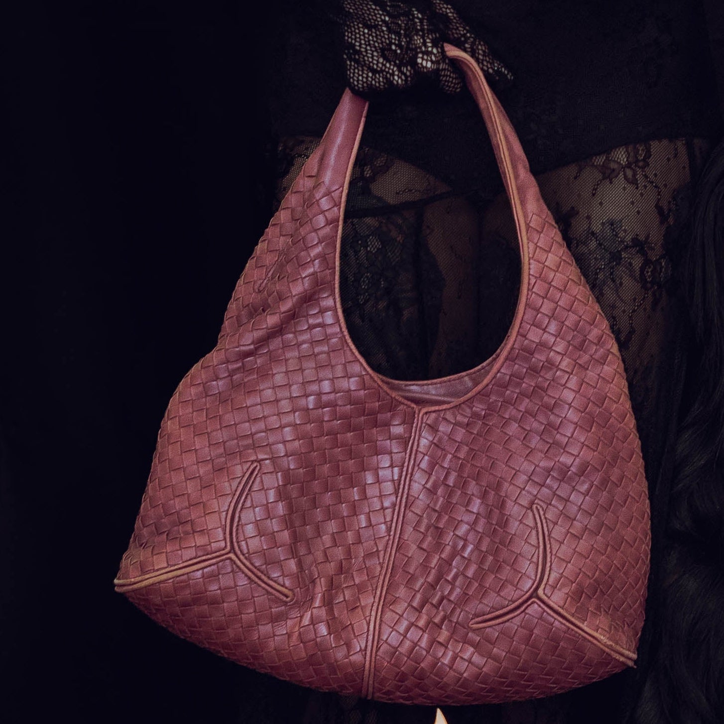 Bottega Veneta Intrecciato Hobo Maroon - Queen May