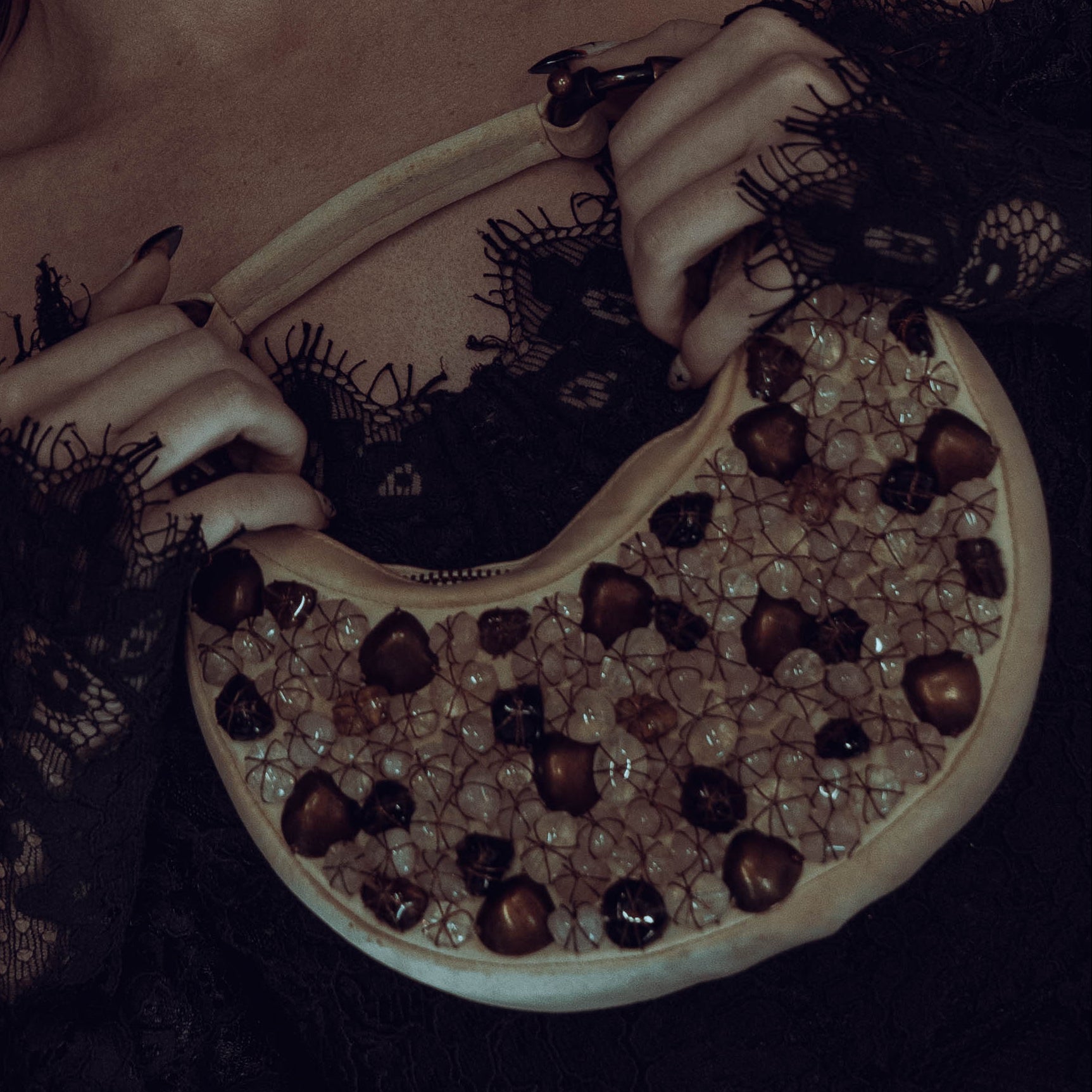 Chloe By Phoebe Philo Rose Quartz Embellished Handbag Circa 2000s - Queen May