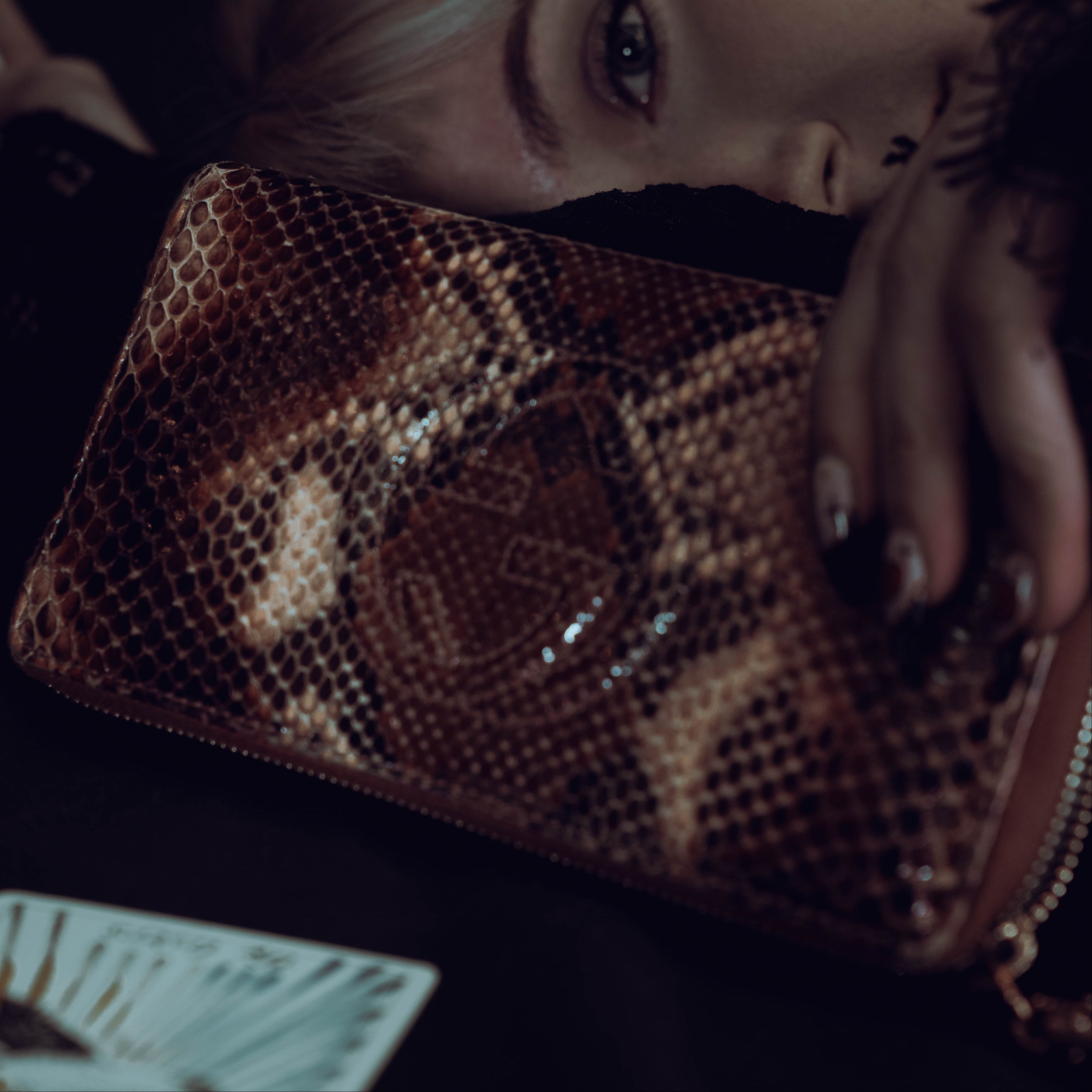 Gucci Python Soho Interlocking G Logo Wallet - Queen May