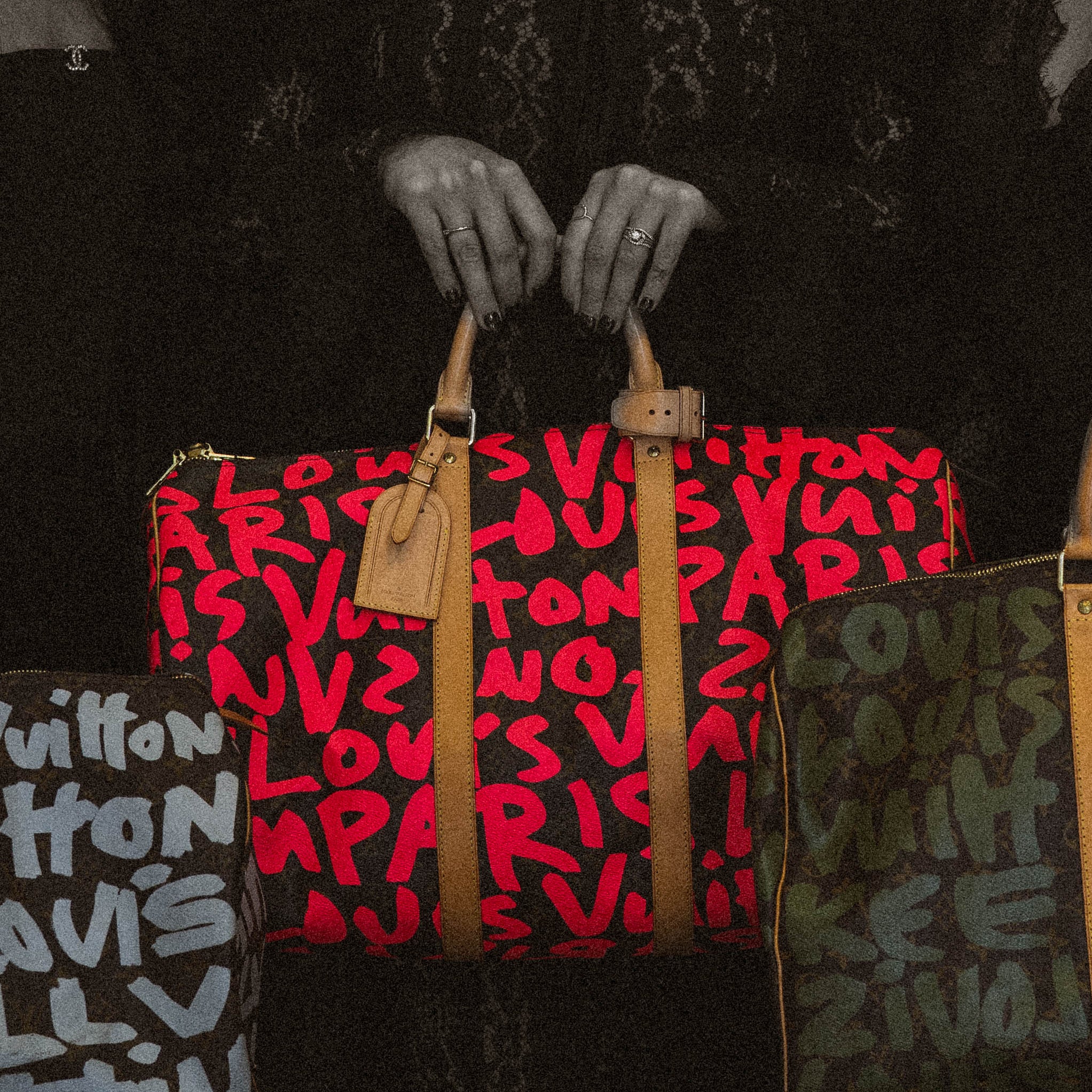 Louis Vuitton Stephen Sprouse Monogram Graffiti Keepall 50 Fuchsia - Queen May