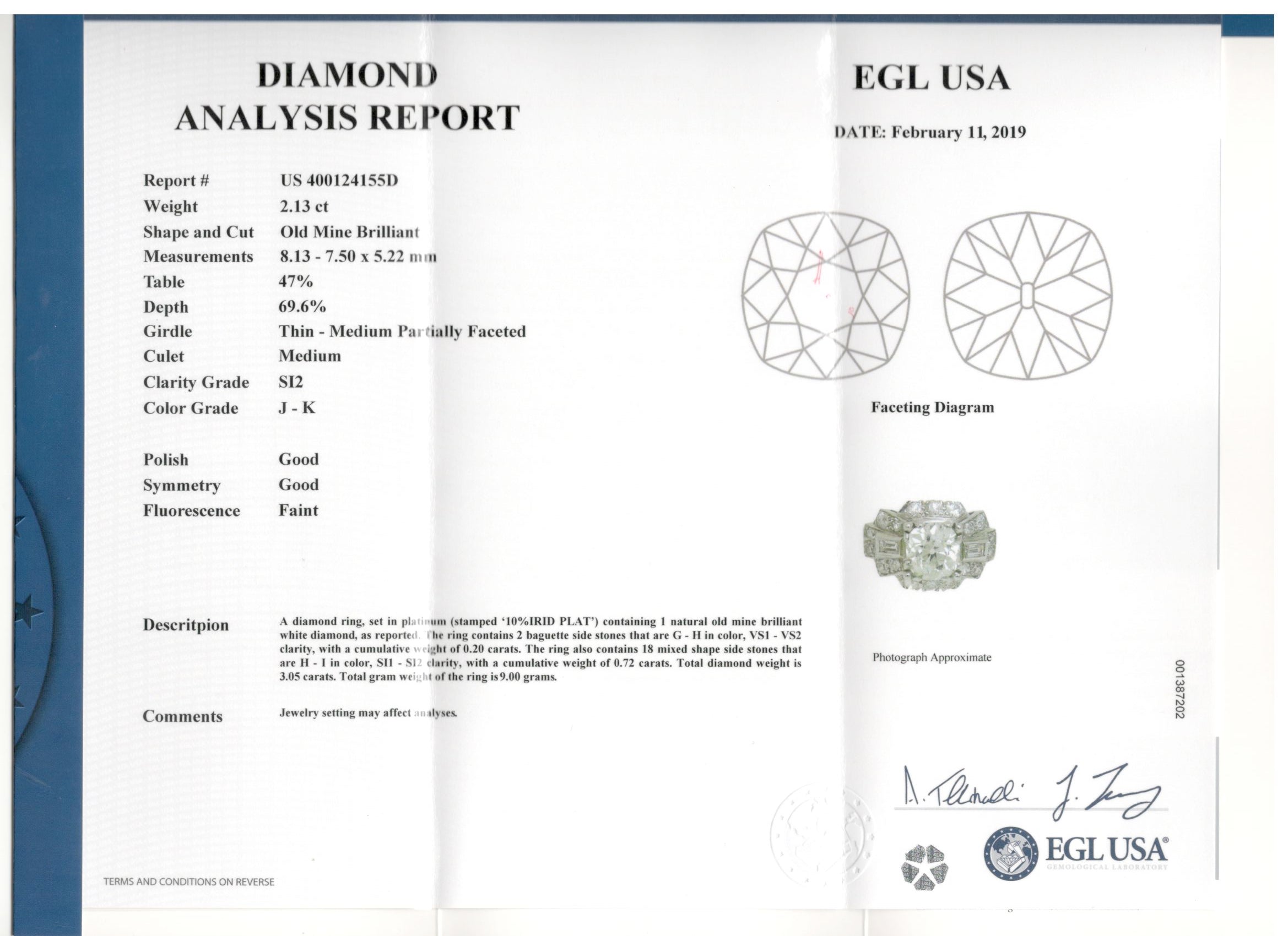 Art Deco Platinum Old European Cut Diamond Cluster Engagement Ring c.1920's - Queen May