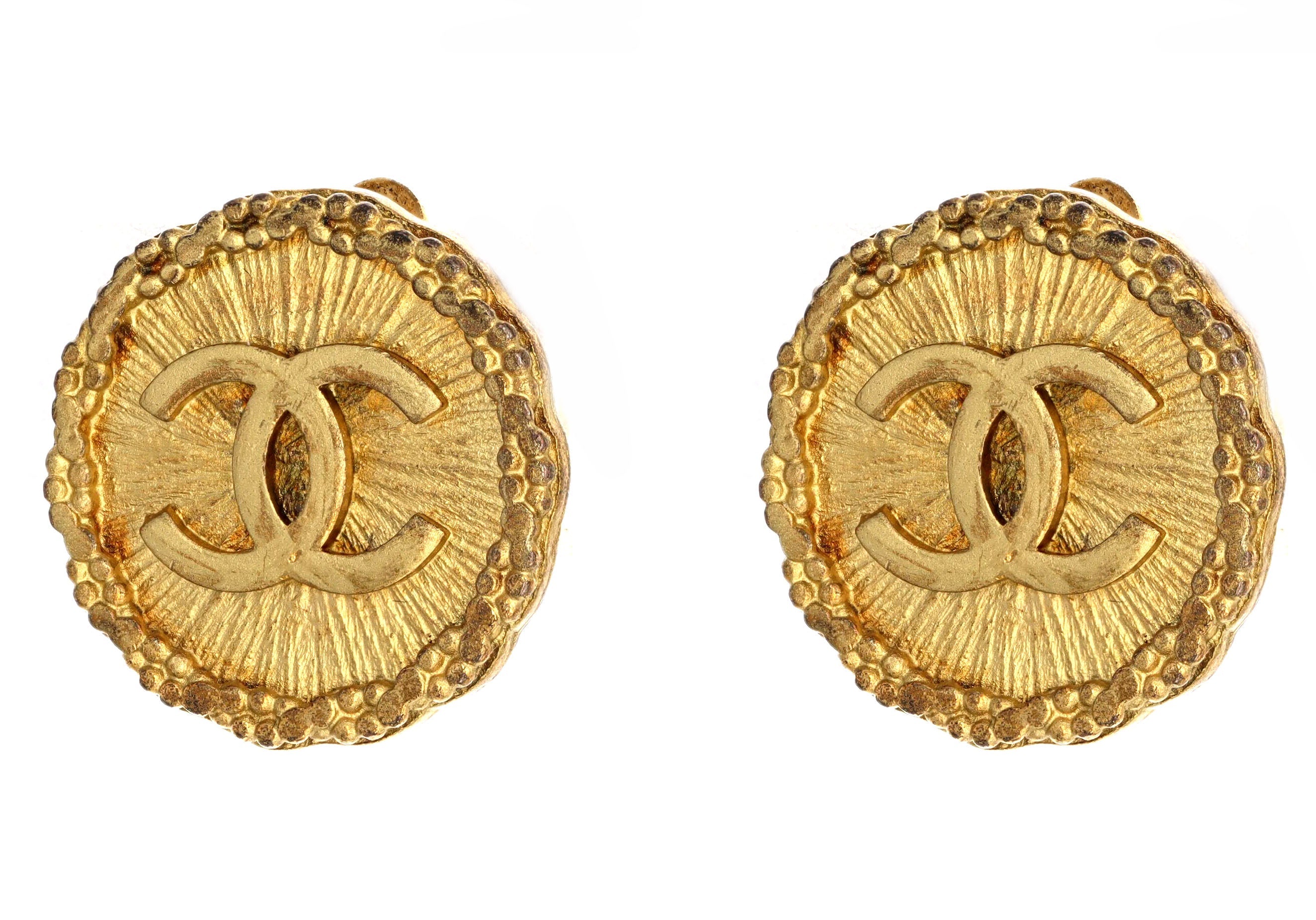Chanel 1995 CC Button Earrings - Queen May