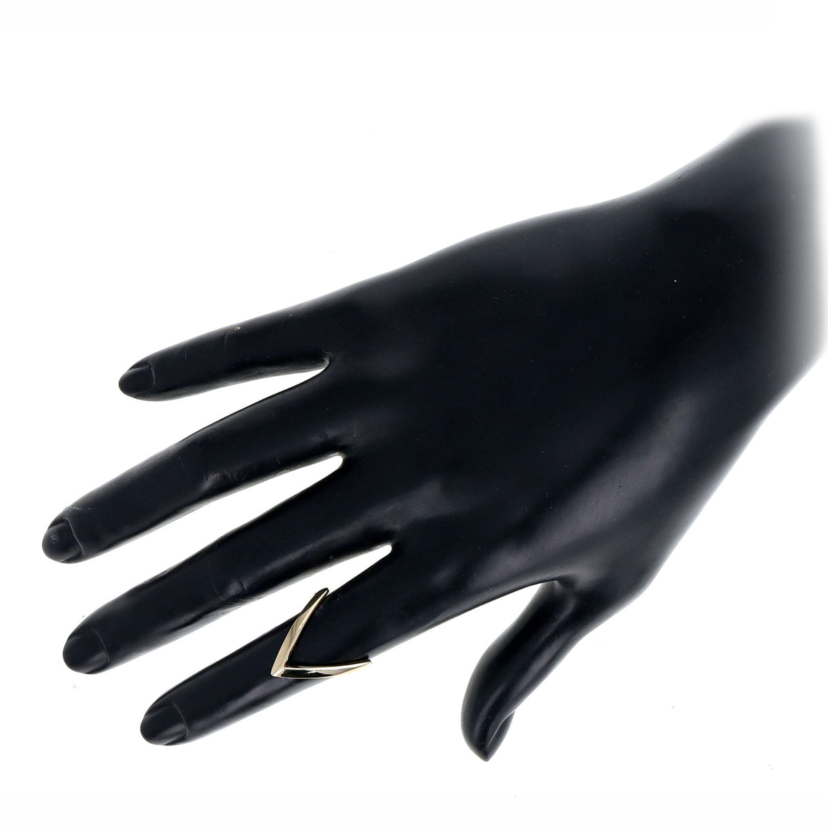 14K Yellow Gold Deep V Contour Band - Queen May