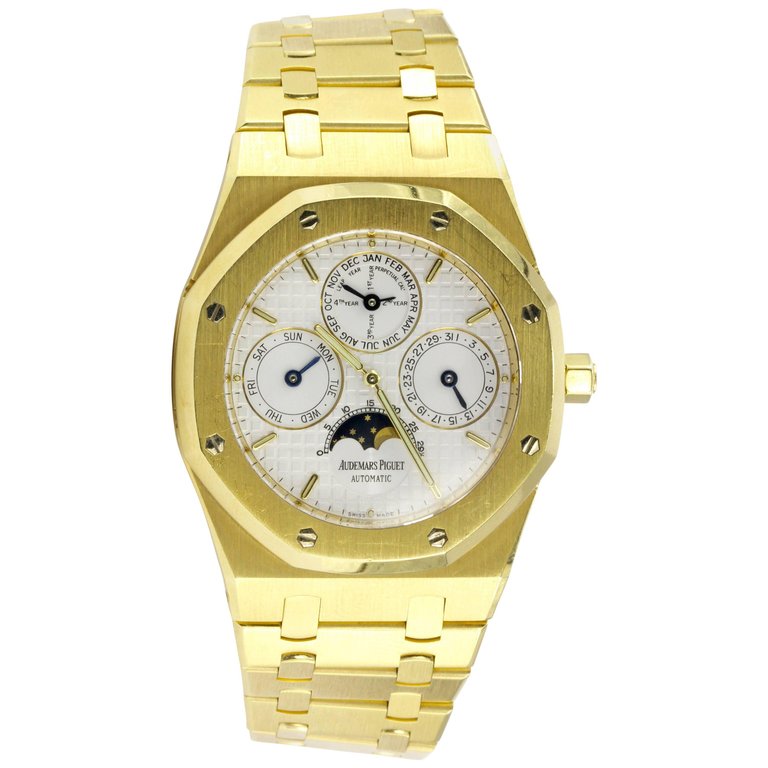 Audemars Piguet 18k Yellow Gold Royal Oak Moonphase Men's Watch 25820BA.OO.0944BA.02 - Queen May