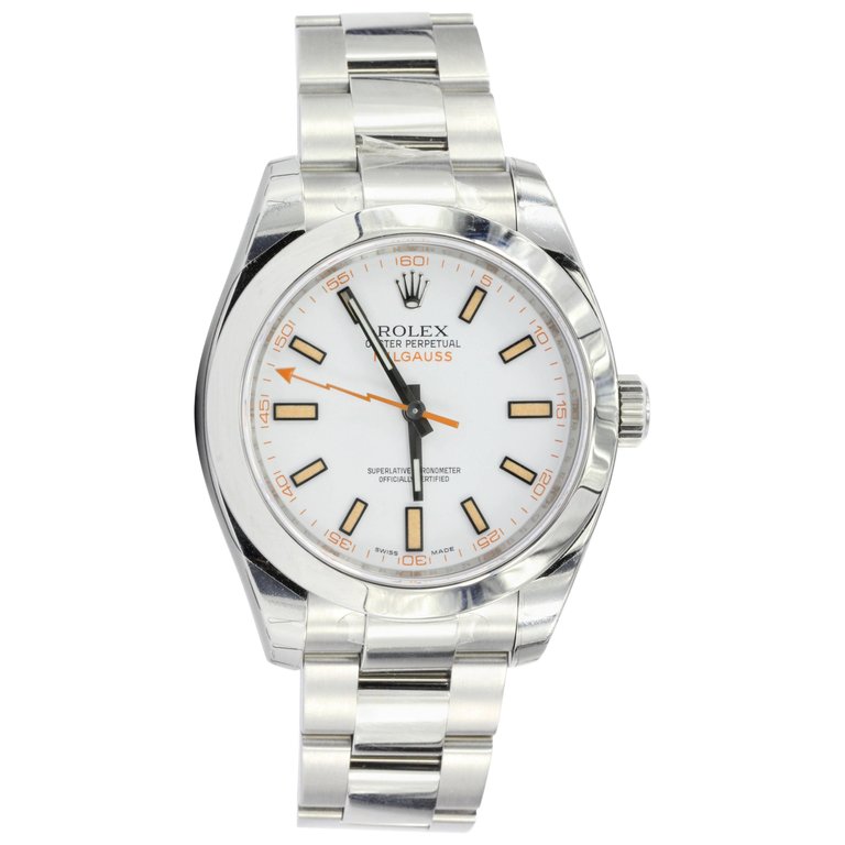 Rolex Milgauss Model 116400 White Luminescent Dial - Queen May