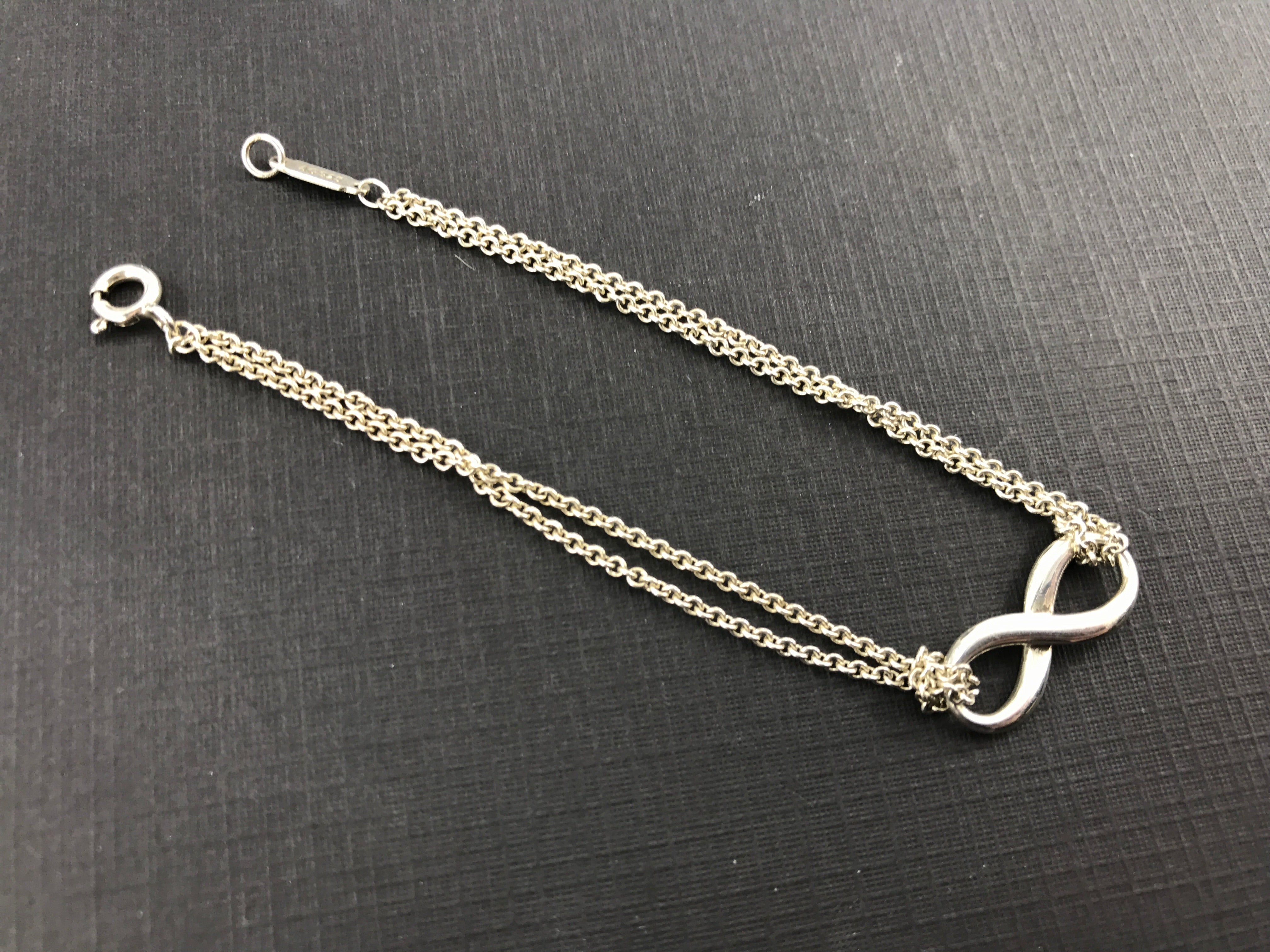 Tiffany & Co Sterling Silver Infinity Bracelet 6.5" - Queen May