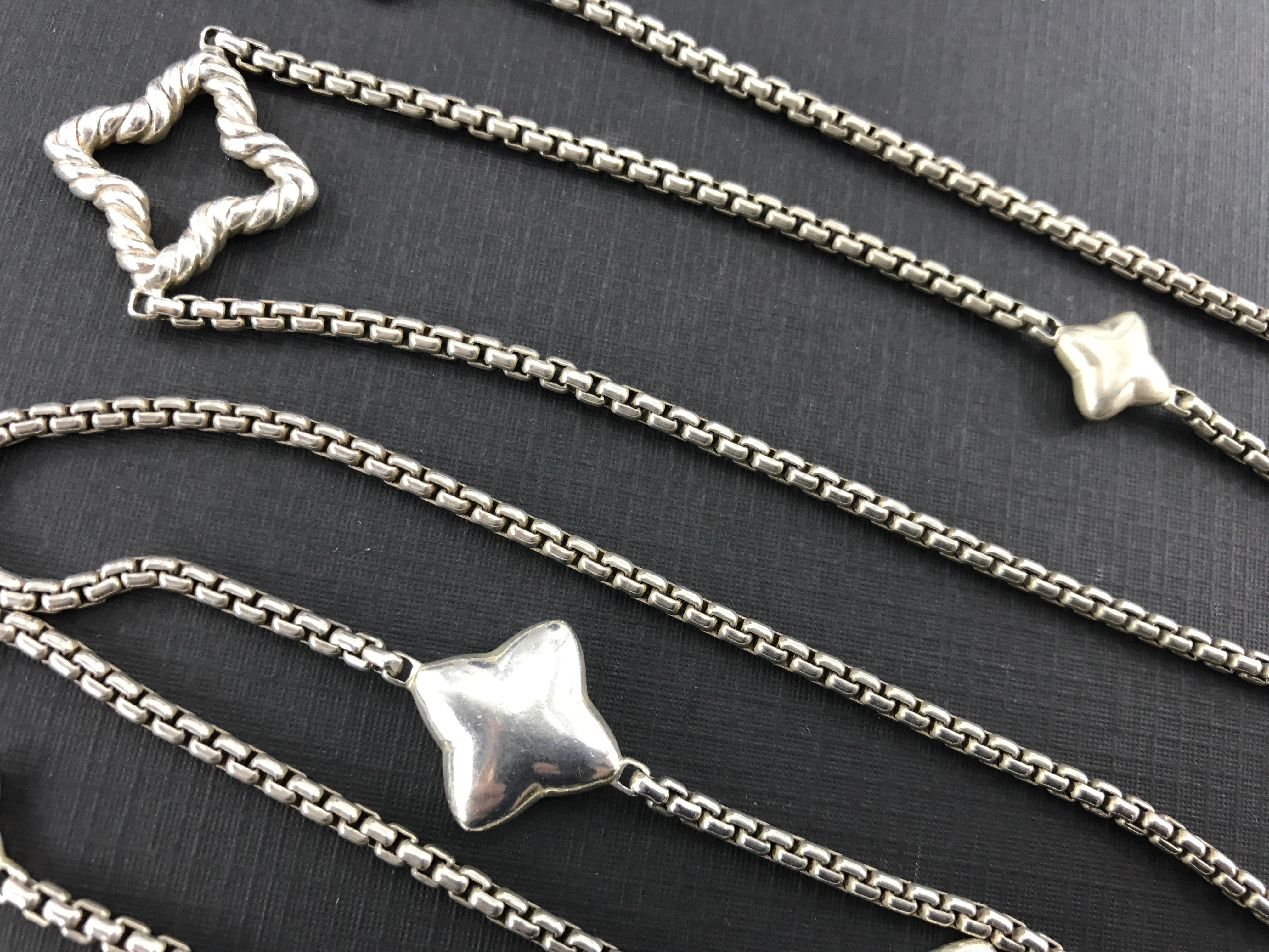 David Yurman Sterling Silver Quatrefoil Toggle Necklace 36" - Queen May