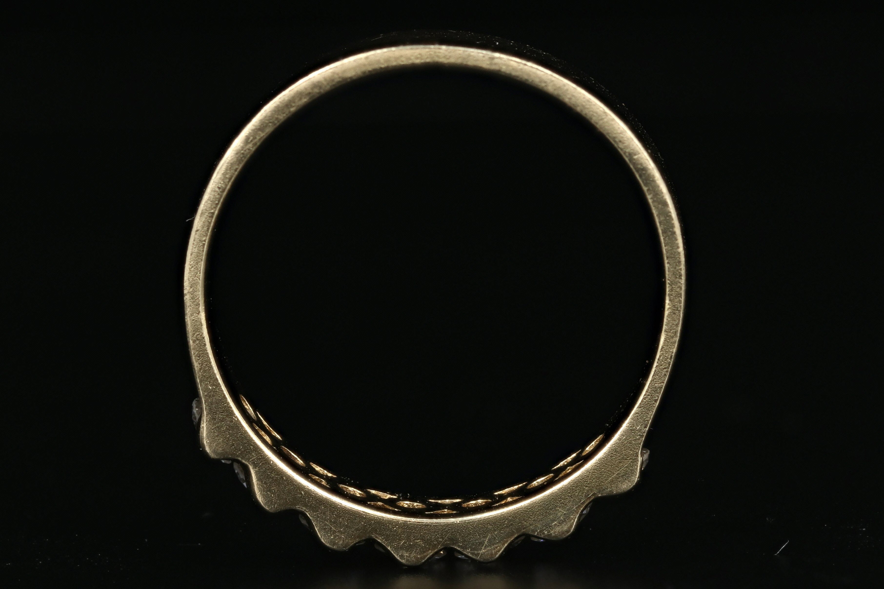 14K Yellow Gold .70 CTW Diamond Half Eternity Band - Queen May