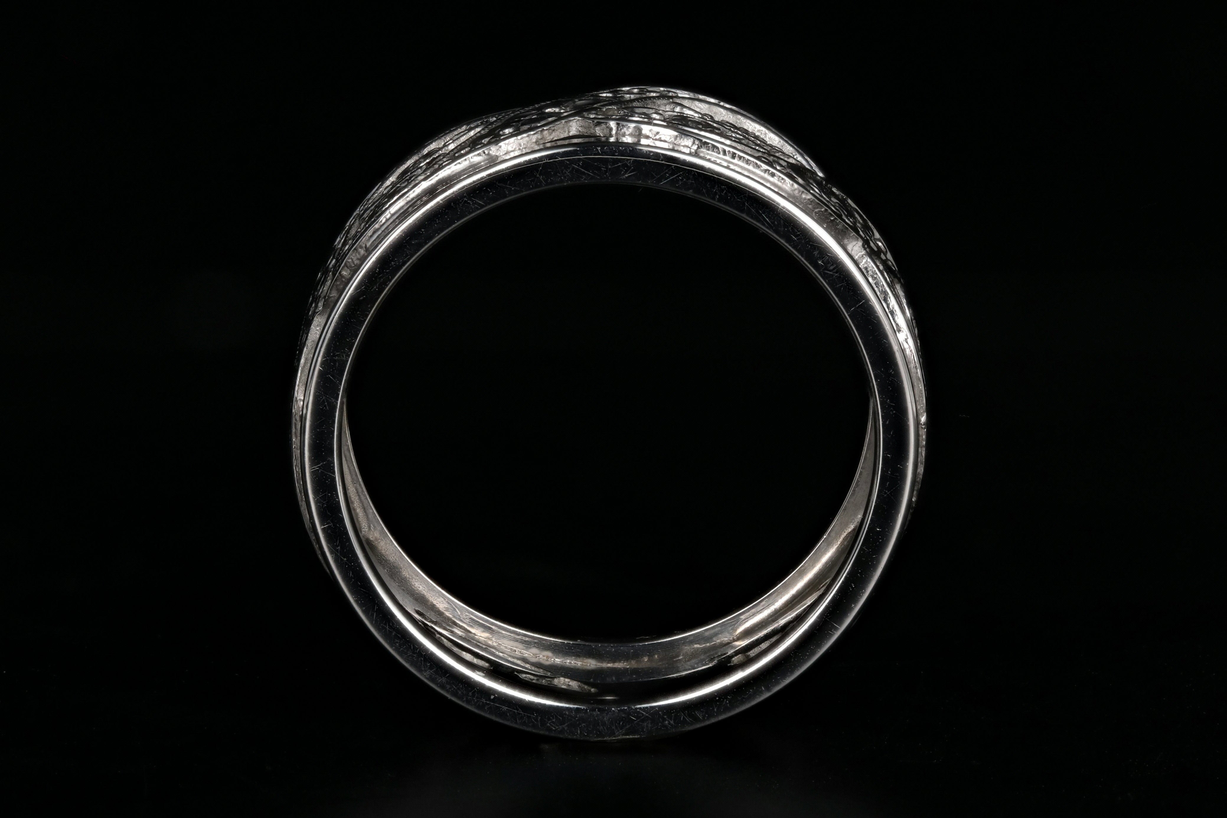 Vintage 14K White Gold Floral Band - Queen May