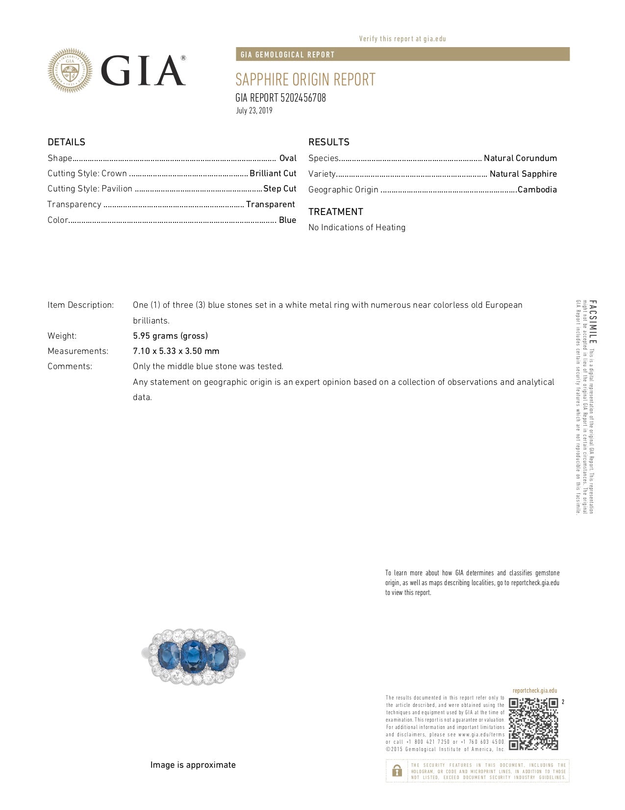 Art Deco Platinum 2.51 Carats Natural No Heat Sapphires and Diamond Ring - Queen May