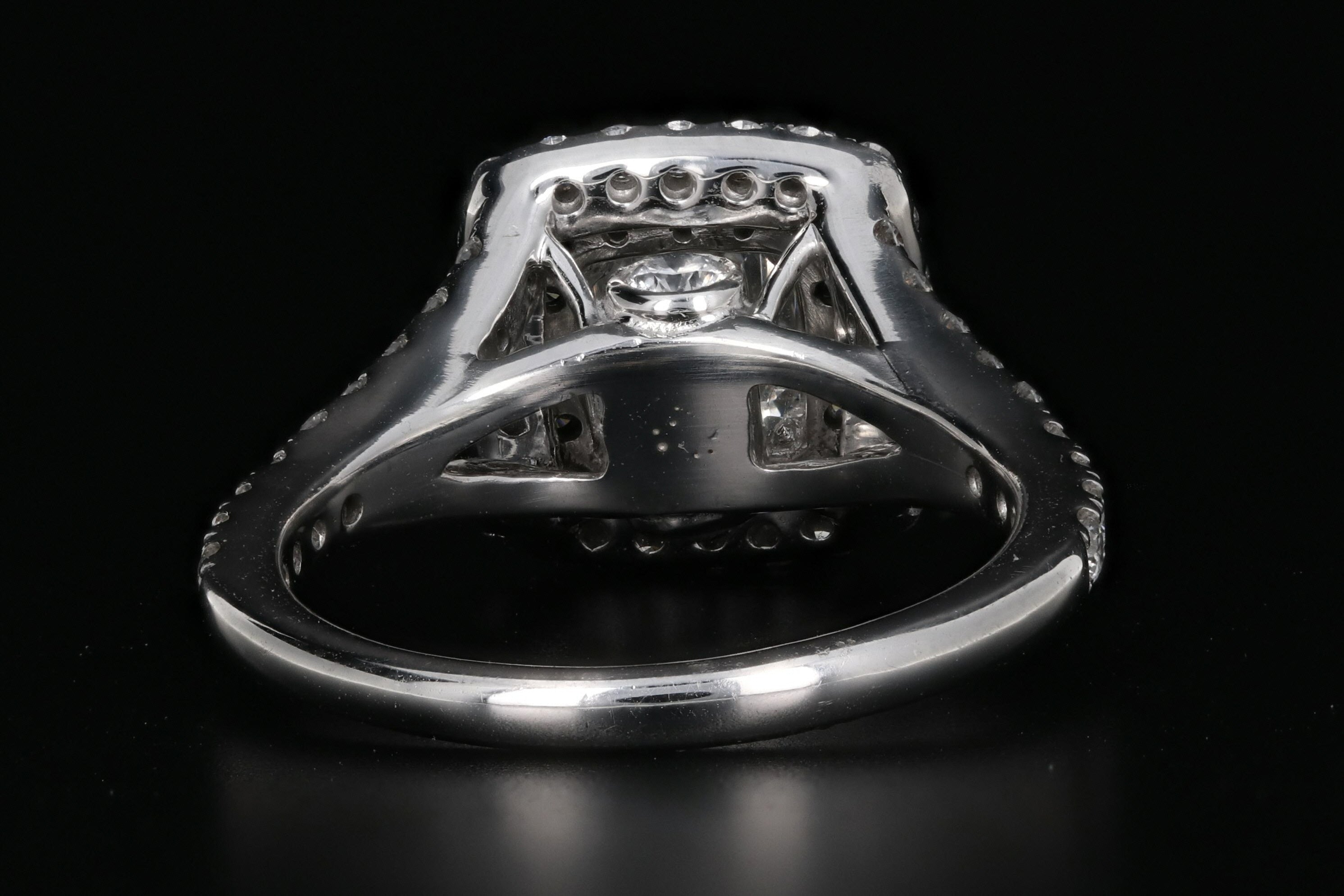 14K White Gold .97 CT Radiant Cut Diamond Engagement Ring GIA Certified - Queen May