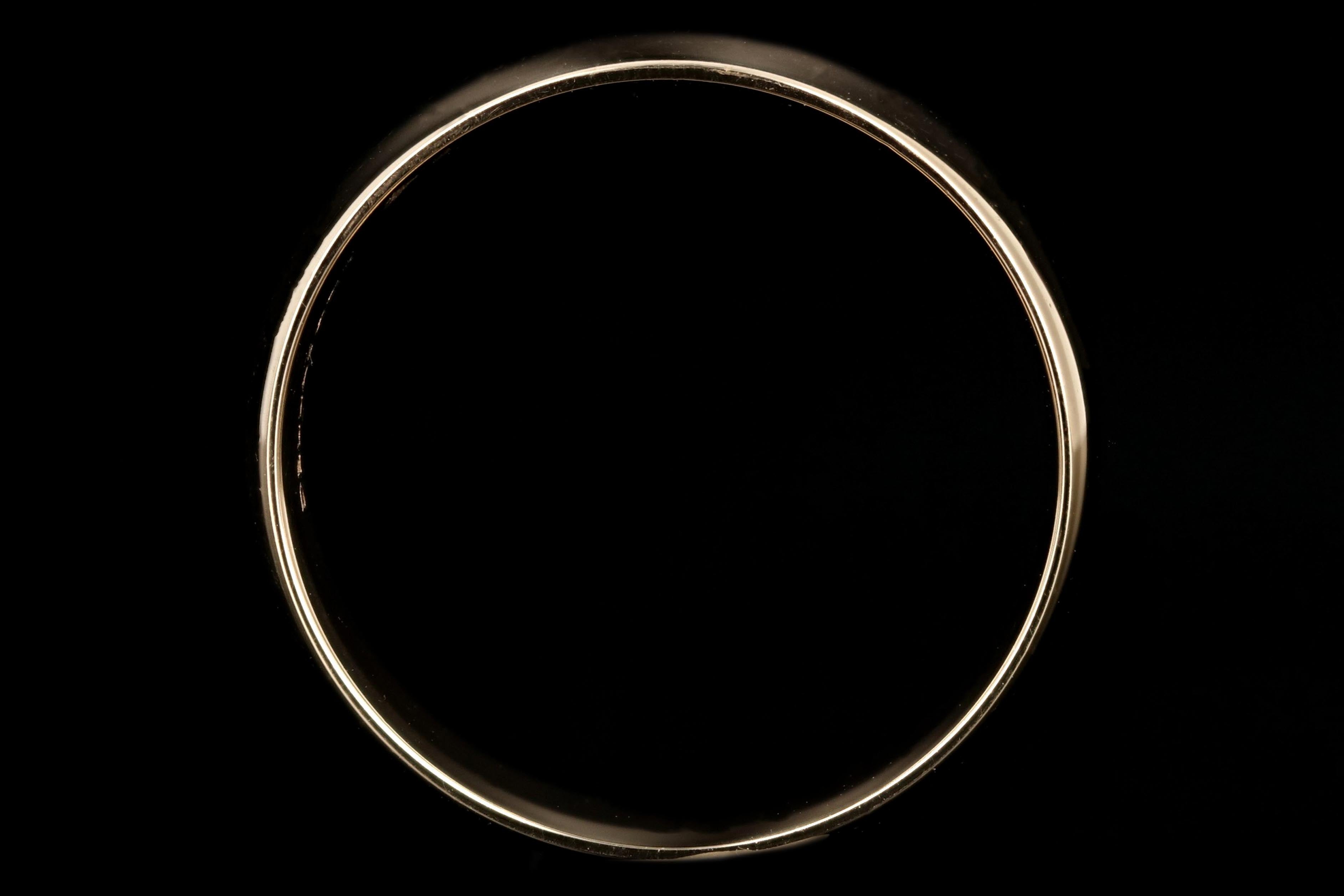 Vintage 14K Yellow Gold Mens Wedding Band - Queen May