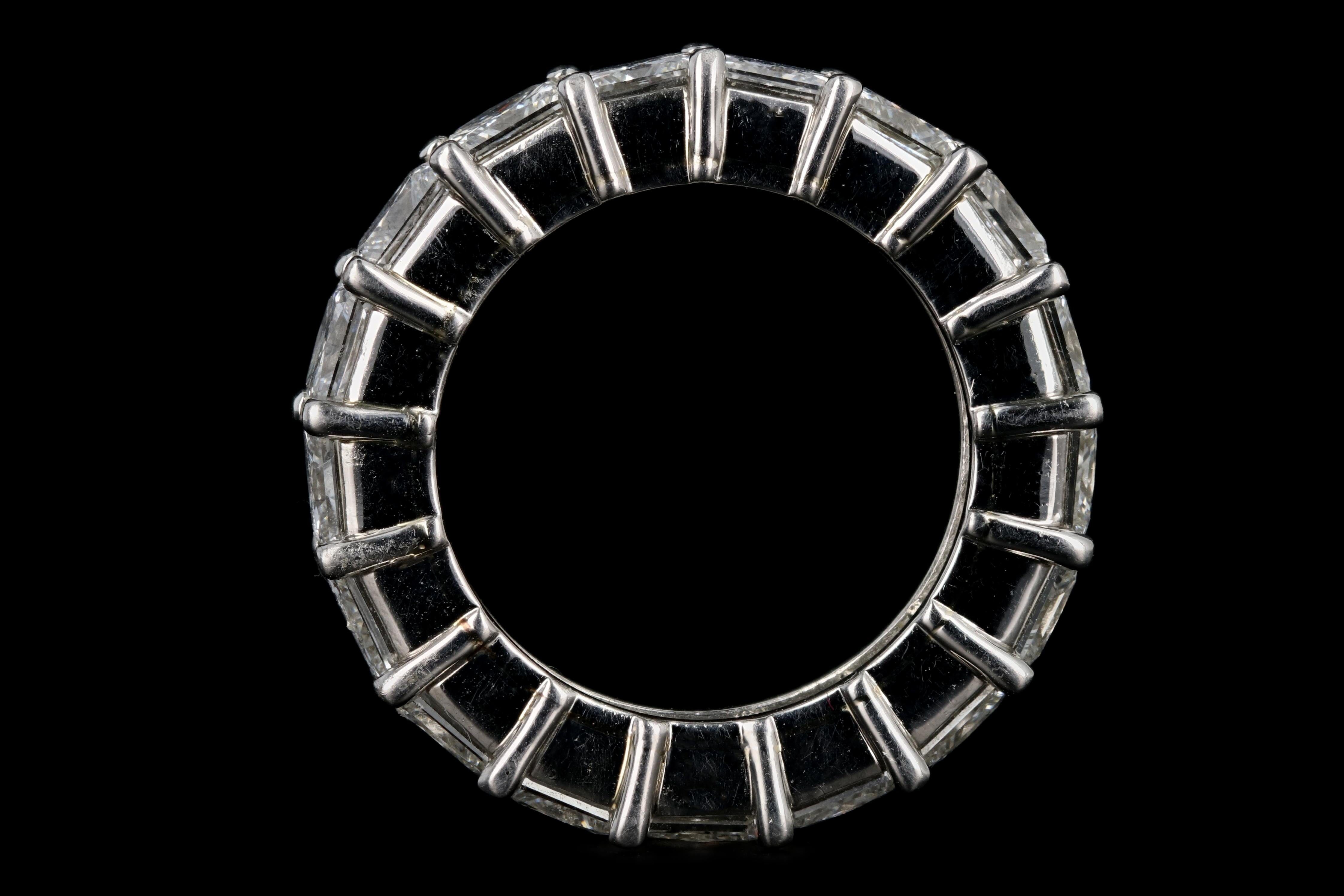 New Platinum 7.31 CT Princess Cut Diamond Band - Queen May
