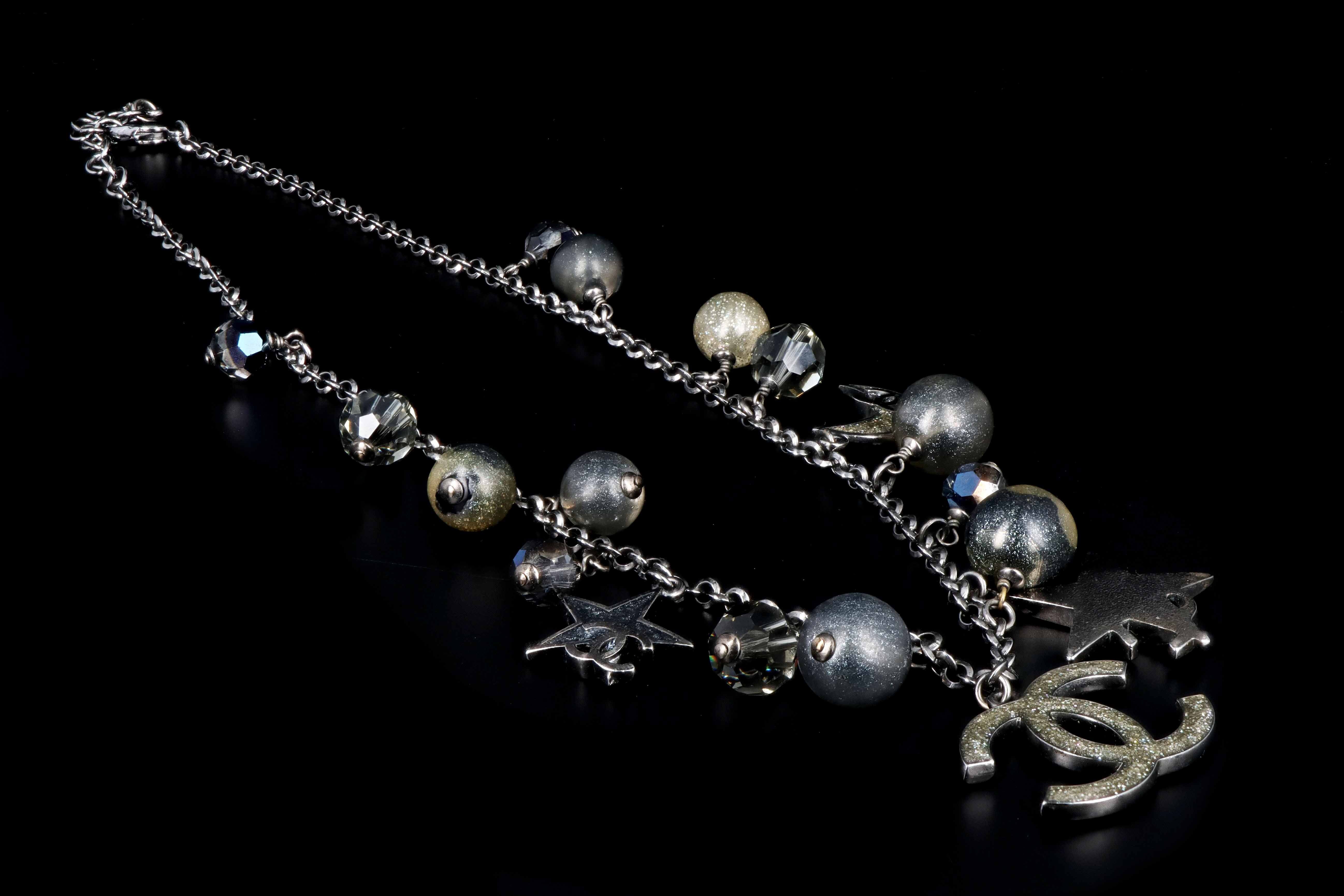 Chanel Ruthenium Celestial Moon & Star Necklace - Queen May