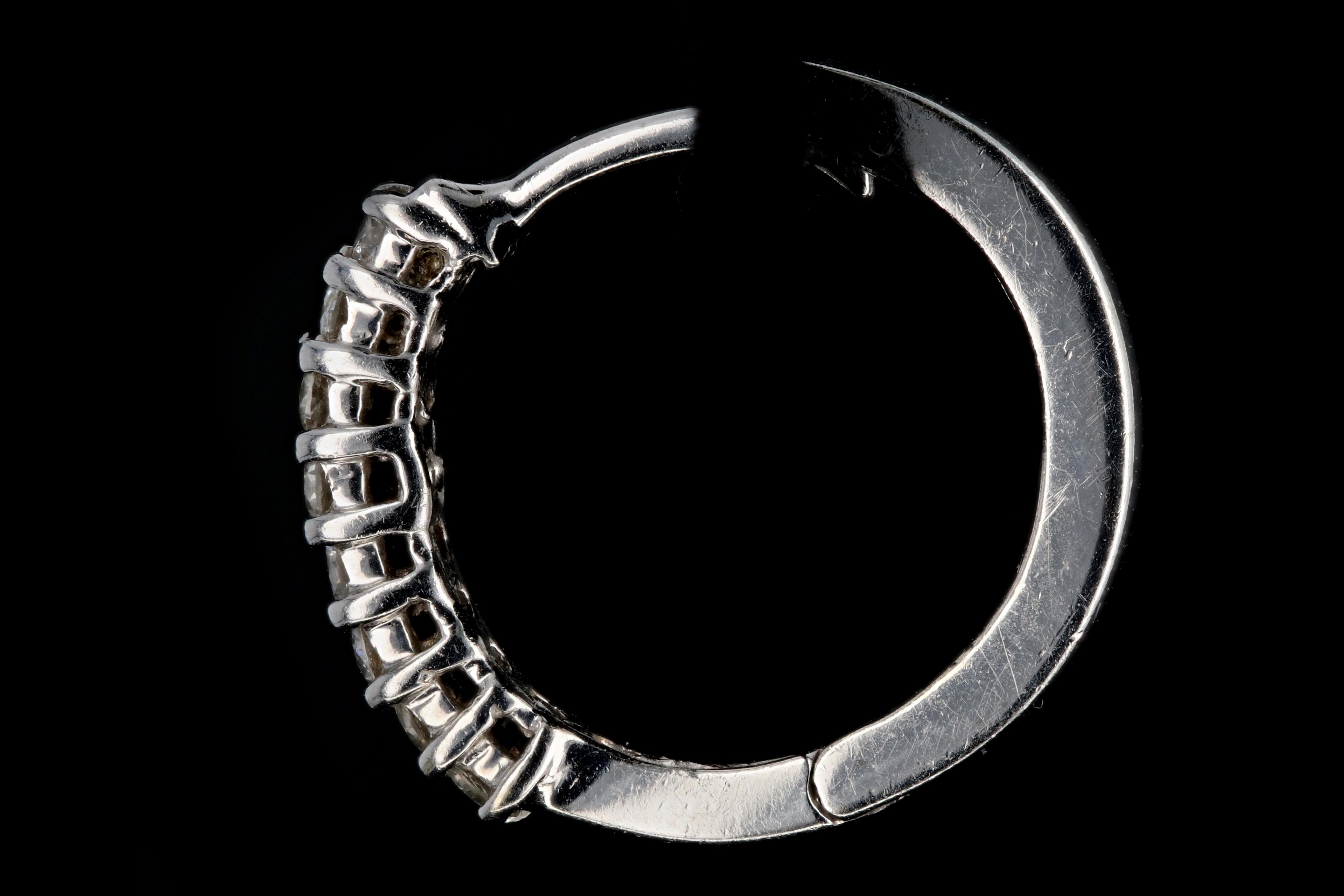 Modern 14K White Gold .30 CTW Diamond Huggie Earrings - Queen May