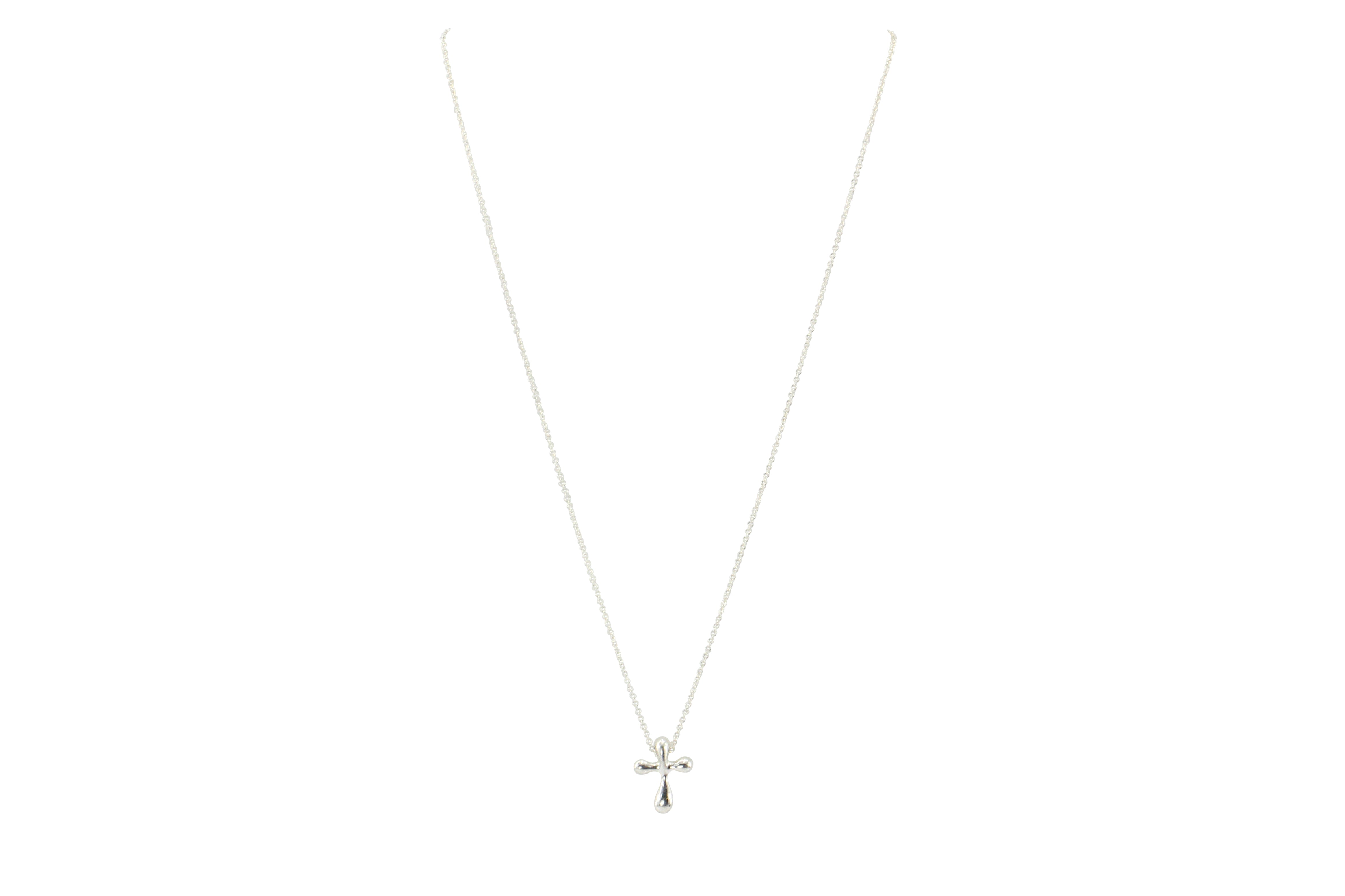 Tiffany & Co. Sterling Silver Cross Pendant Necklace - Queen May