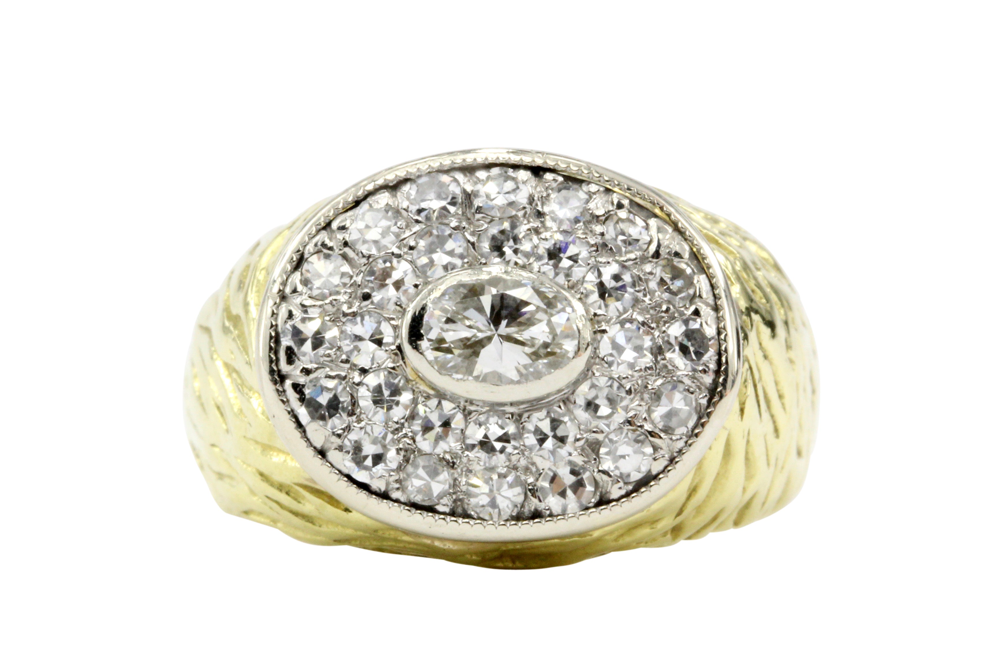 18K Yellow and White Gold .86 CTW Diamond Ring - Queen May